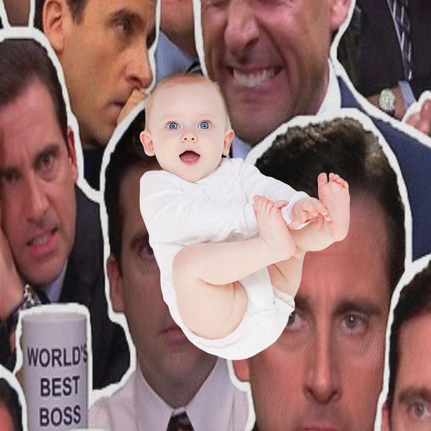 Michael Scott - The Office Collage Sustainable Throw Blanket