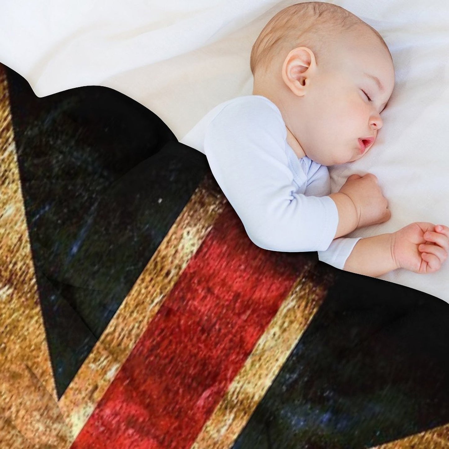 British UK Flag Grunge Vintage Sustainable Throw Blanket