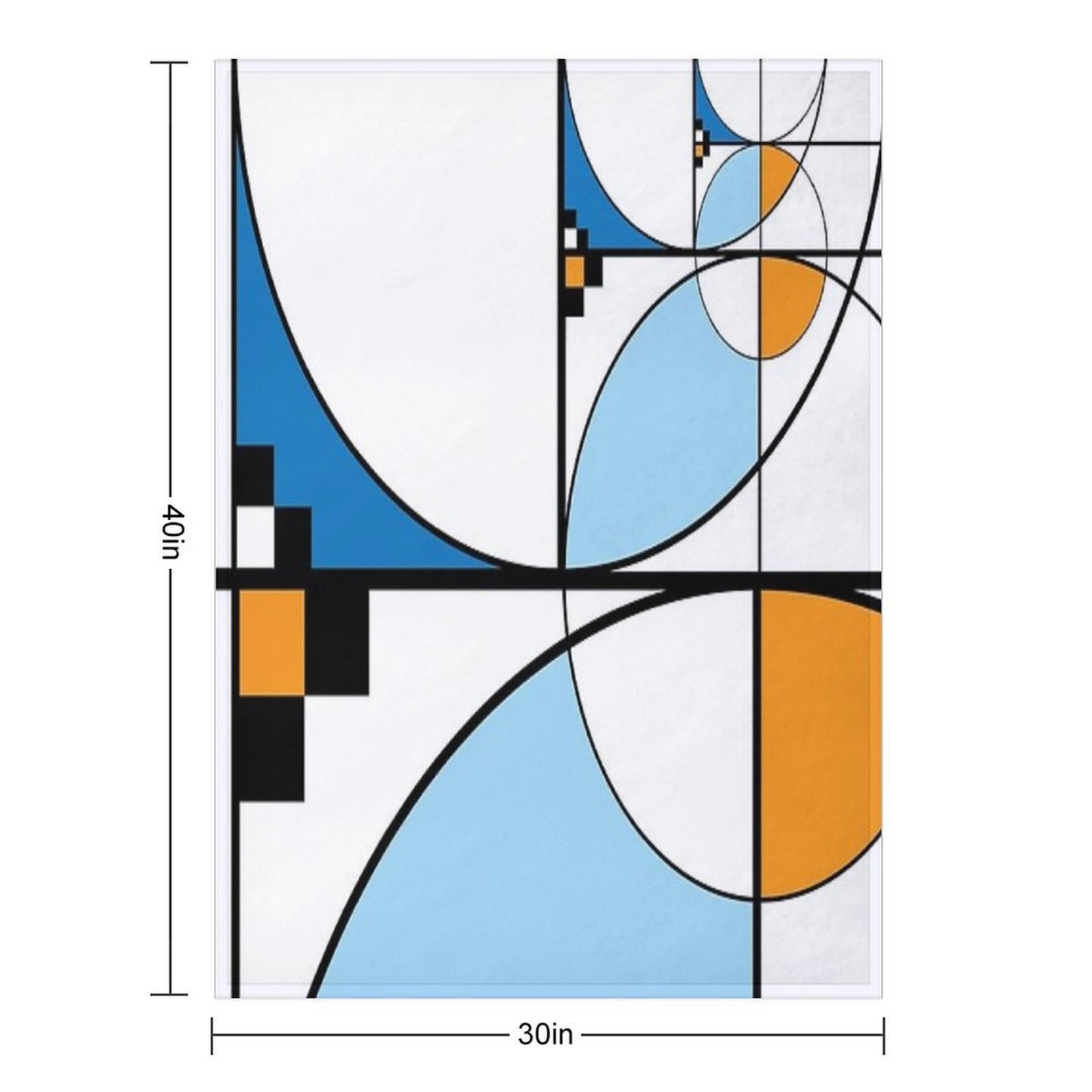 Mid Century Modern Lykes Blues Shrink-resistant Throw Blanket
