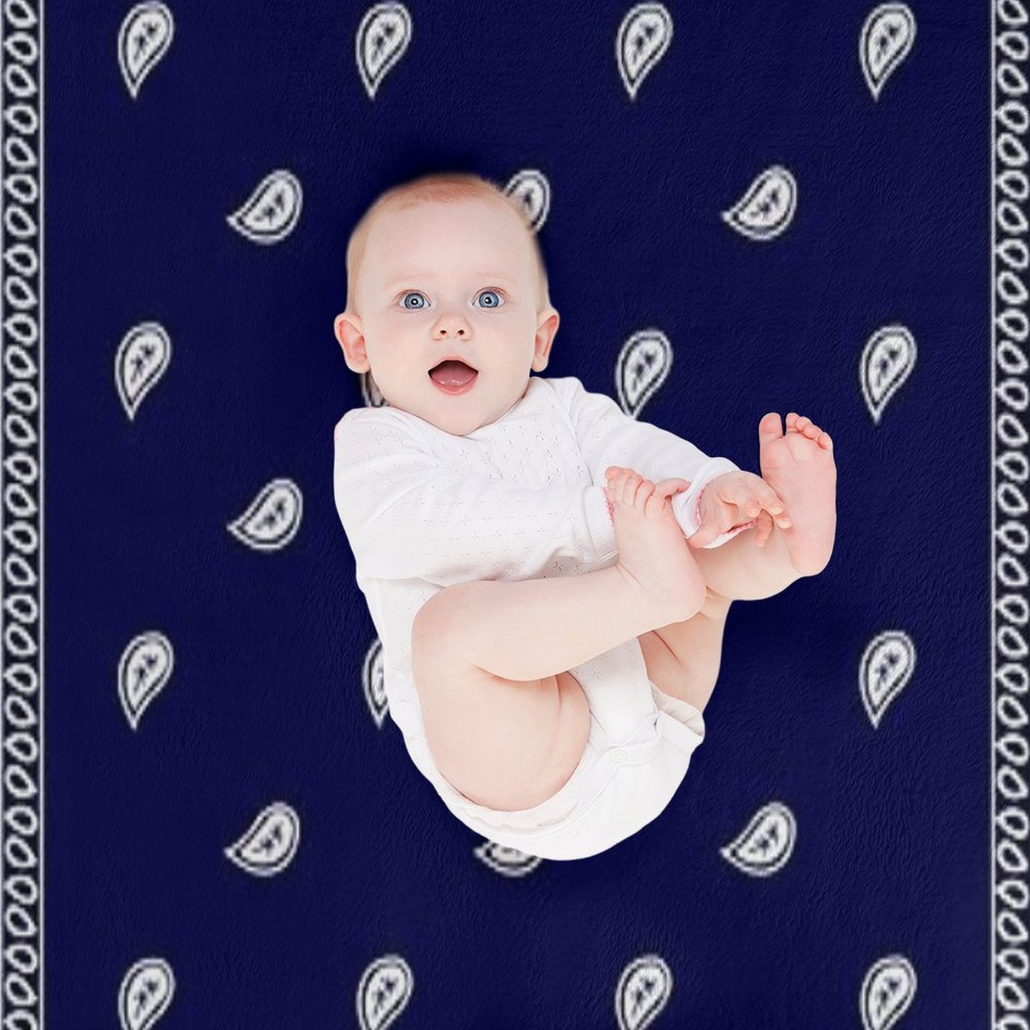 Bandana Blue Quick-dry Throw Blanket