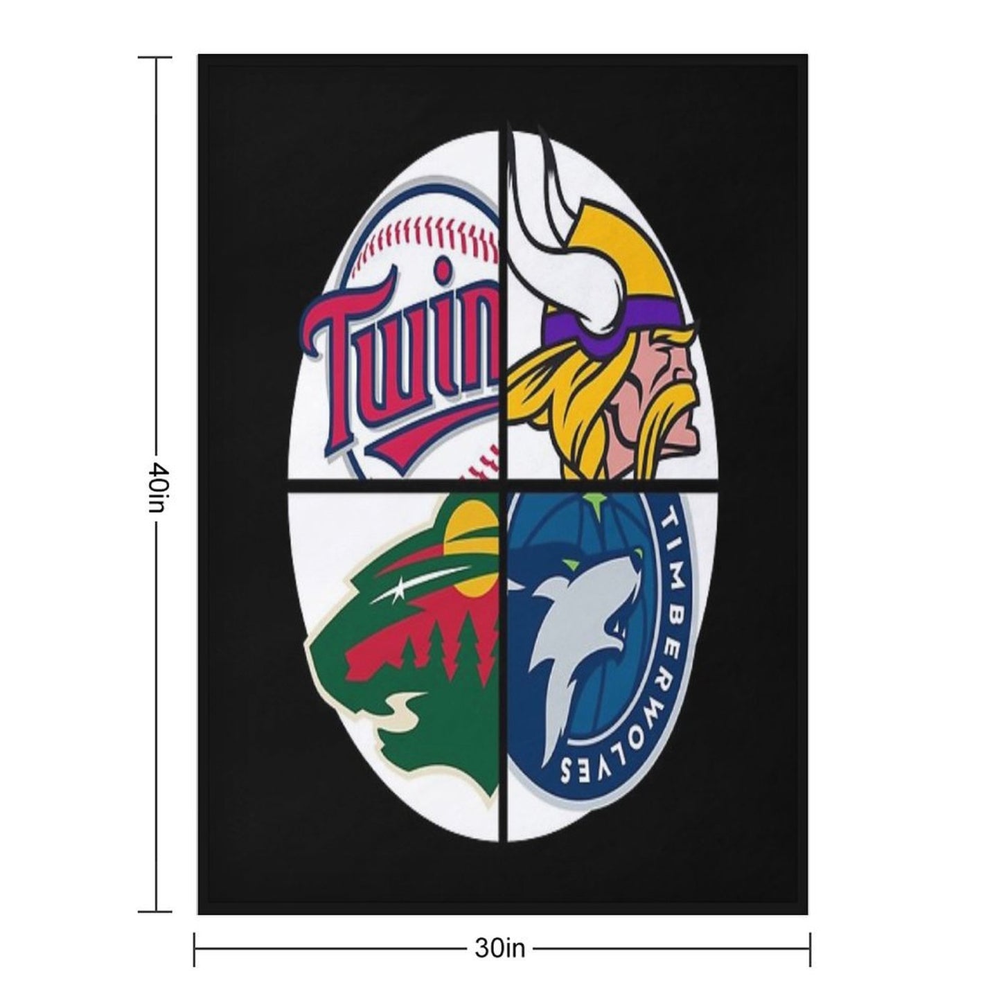 Minnesota Sports Shrink-resistant Throw Blanket