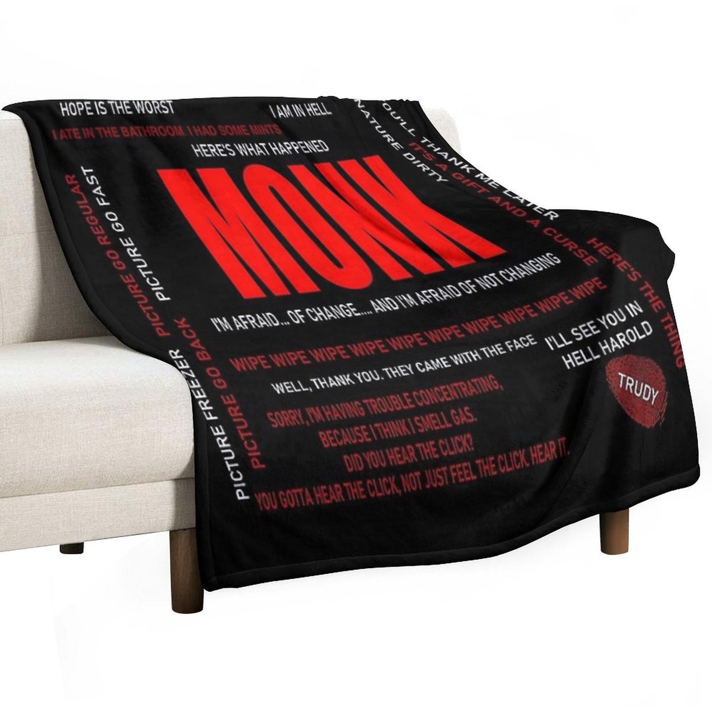 Monk Quotes Easy Care Throw Blanket
