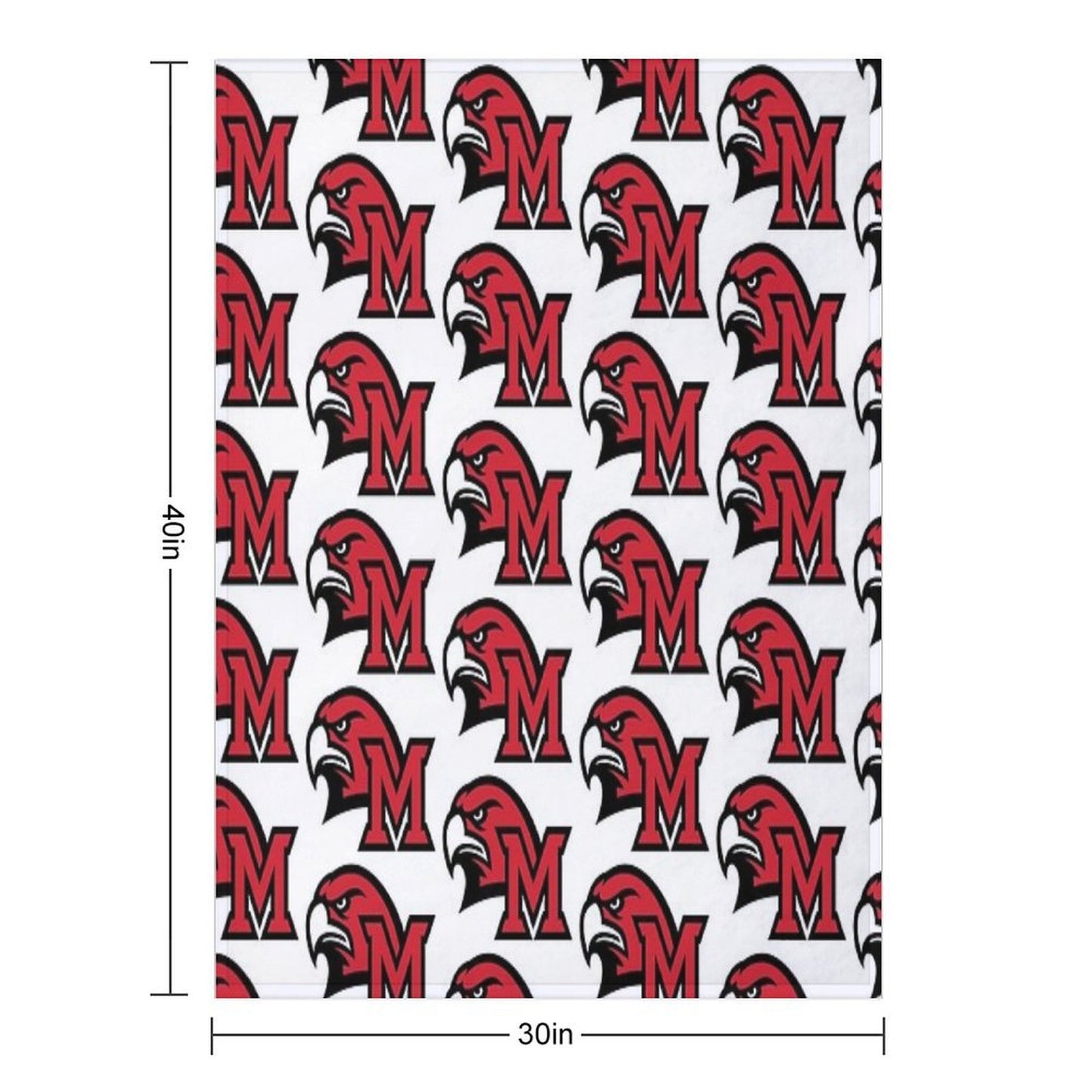 Miami University Oxford Oh Durable Throw Blanket