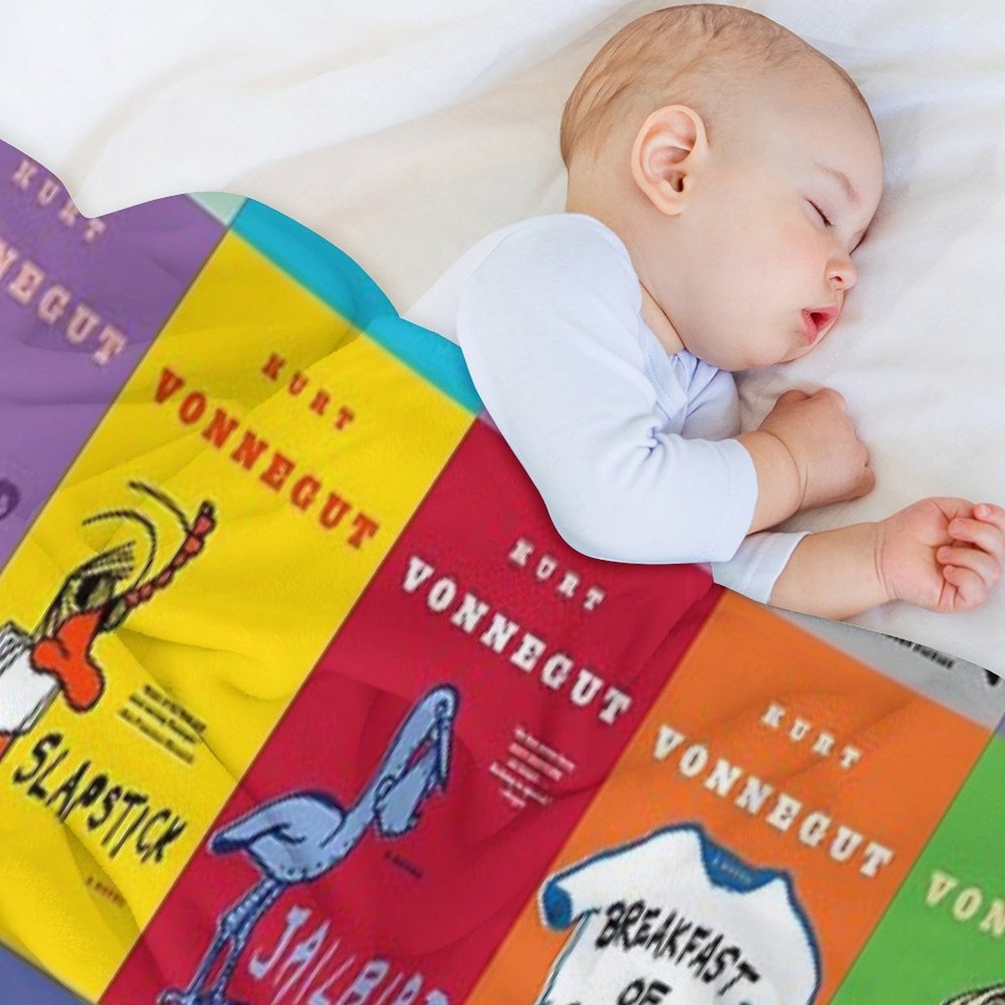 The Works of Kurt Vonnegut Travel-friendly Throw Blanket
