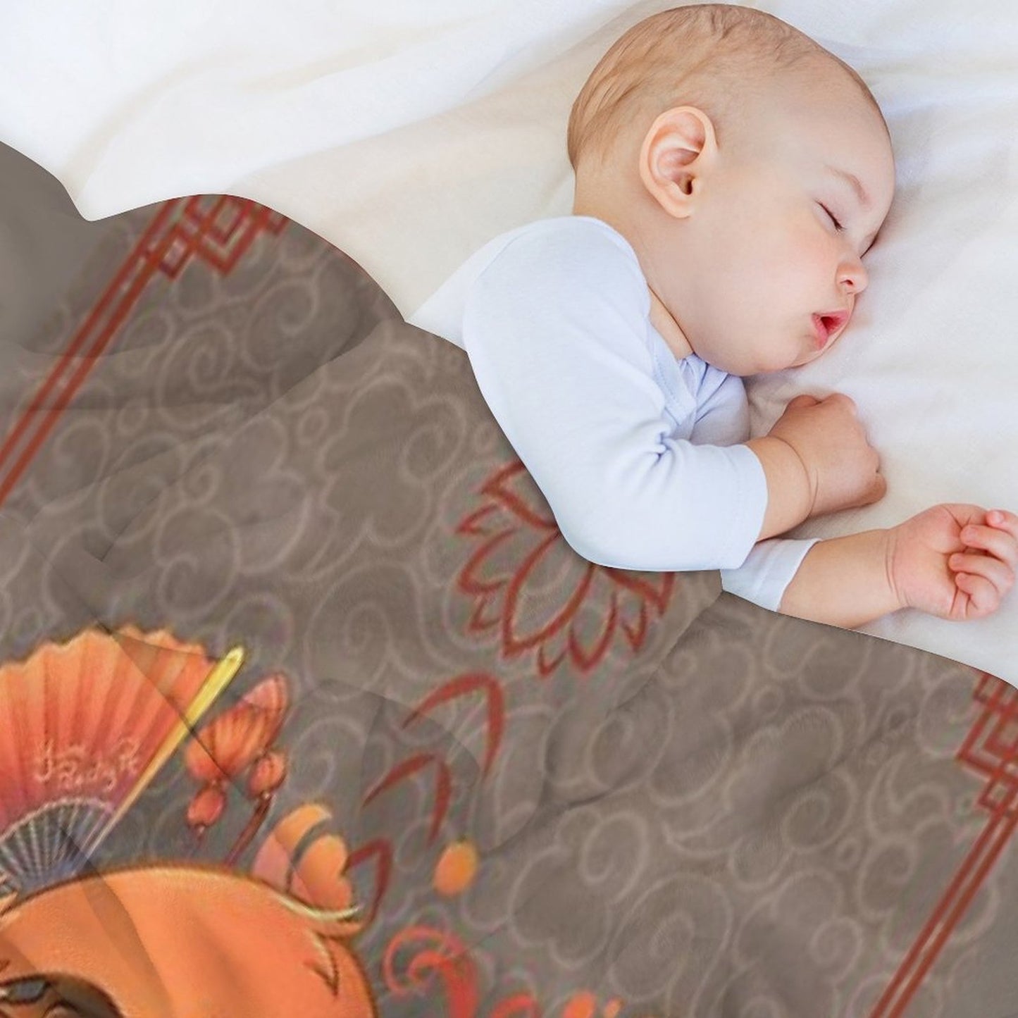 Kitsune Inari Fox Yin Yang All-season Throw Blanket
