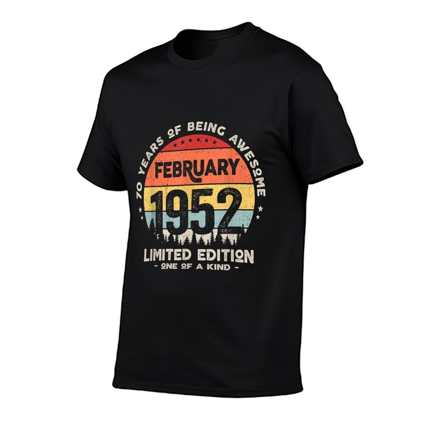 70 Years Old February 1952 Limited Edition 70th Birthday Slim-fit Cut T-Shirt