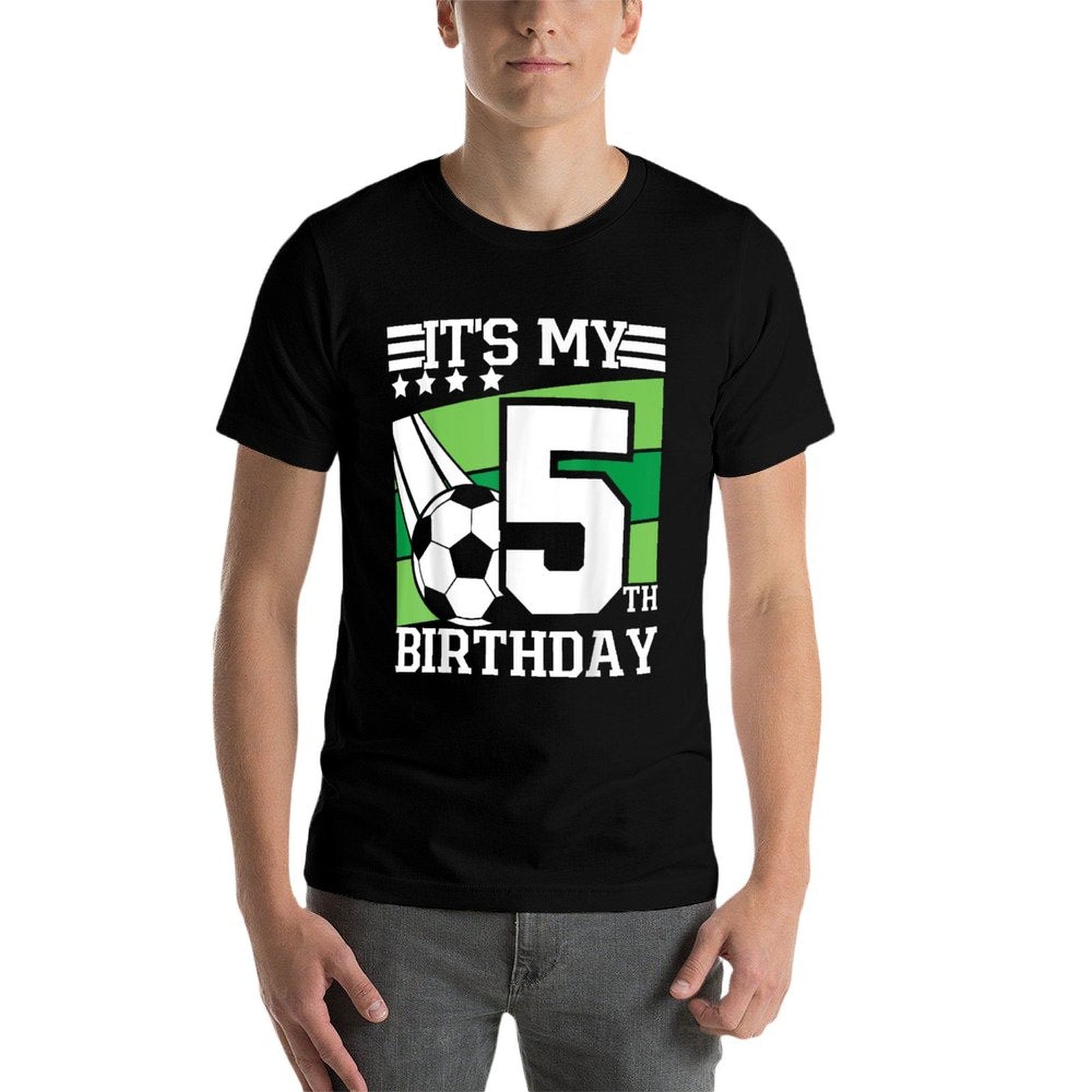 It's My 5th Birthday Soccer Soccer Birthday Party 5 Year Old  Eco-friendly Material T-Shirt