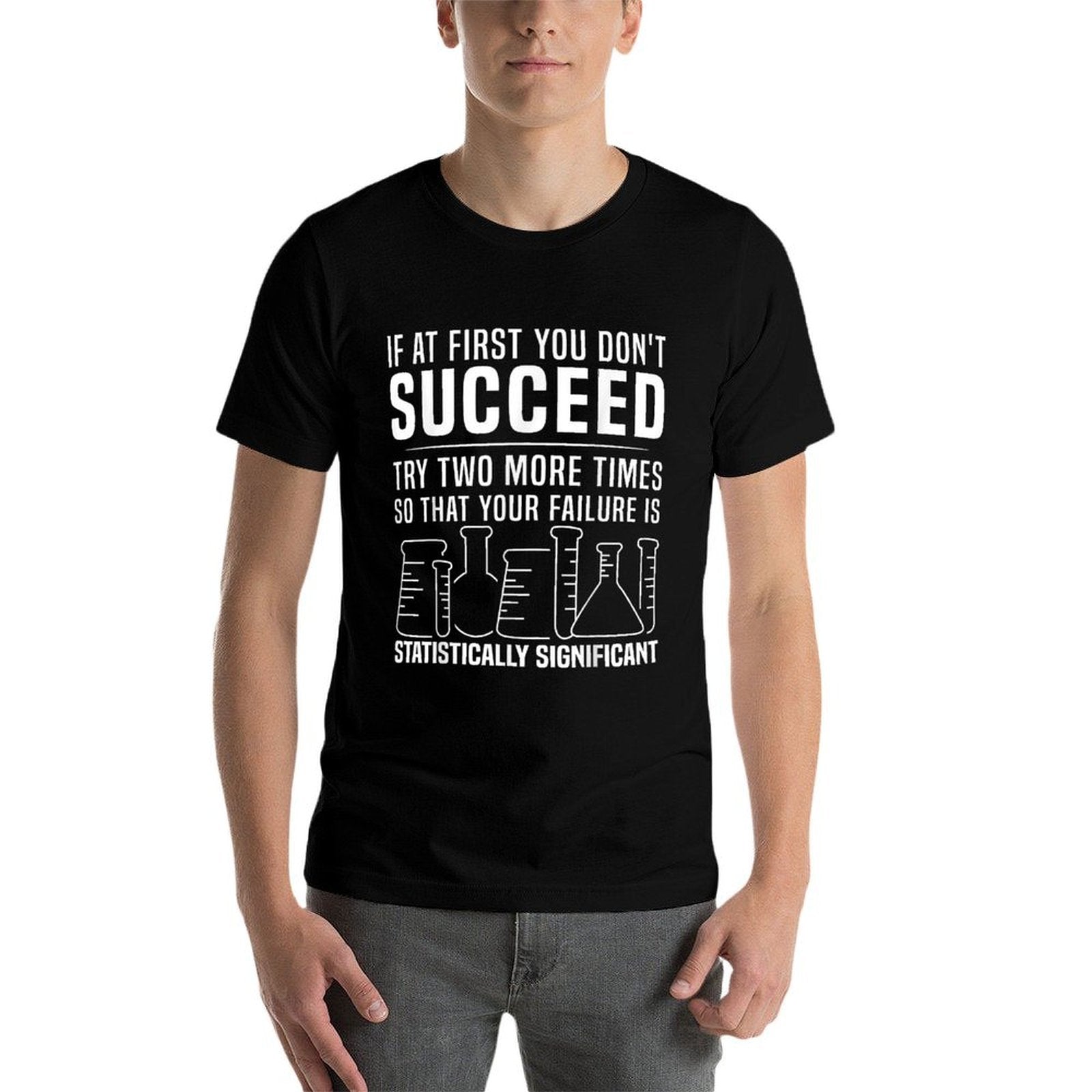 Funny Statistics Science Pun Gift For Men Women Chemistry  Oversized Silhouette T-Shirt