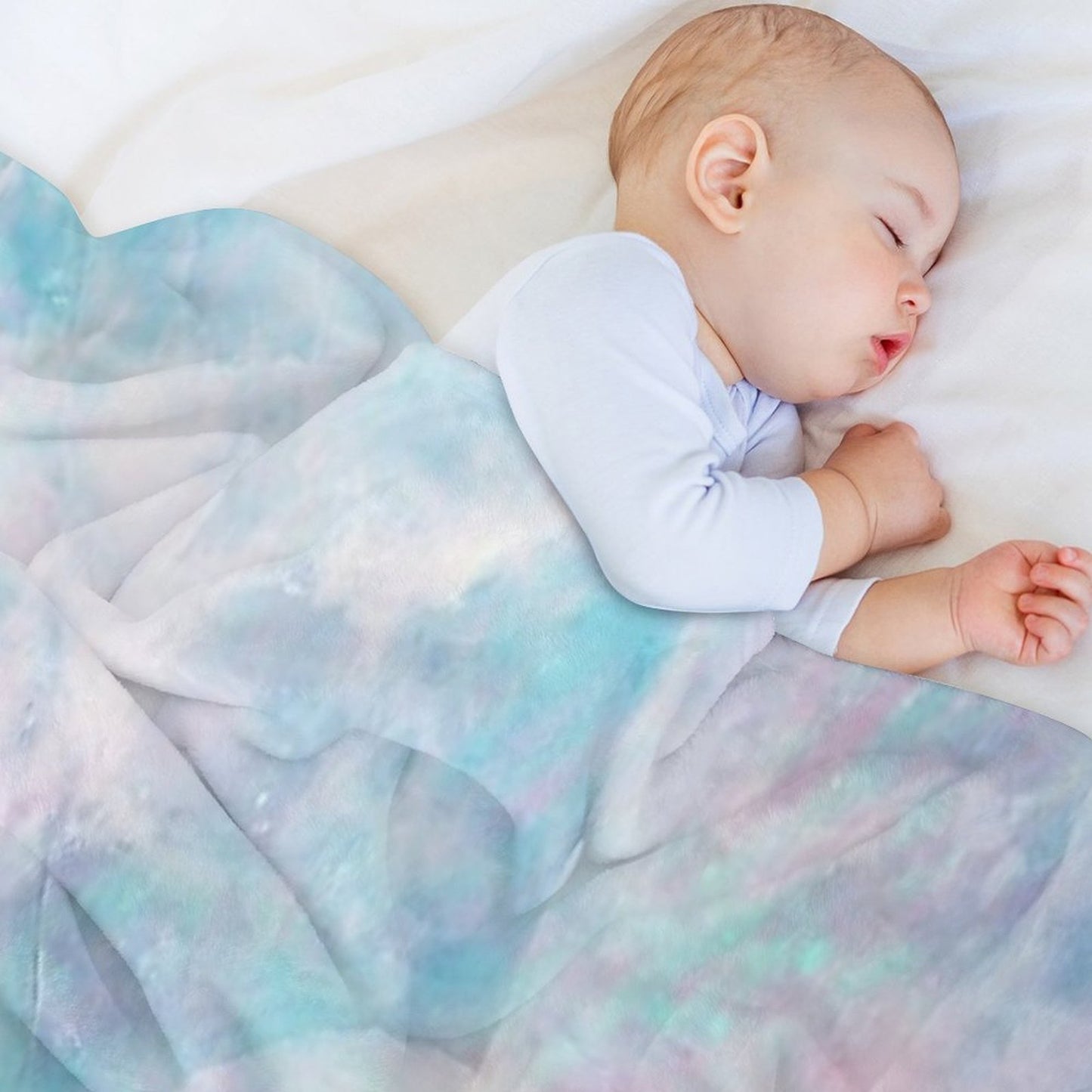 Iridescent Marble Anti-pilling Throw Blanket