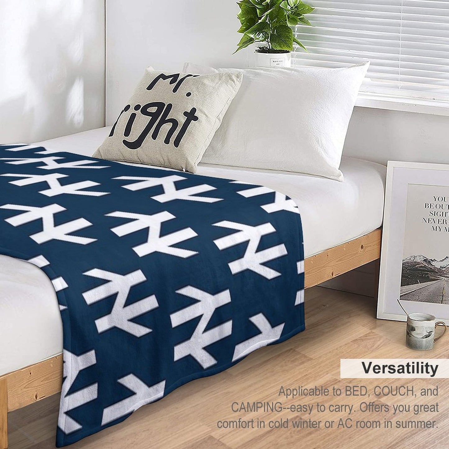 British Rail White Eco-conscious Throw Blanket
