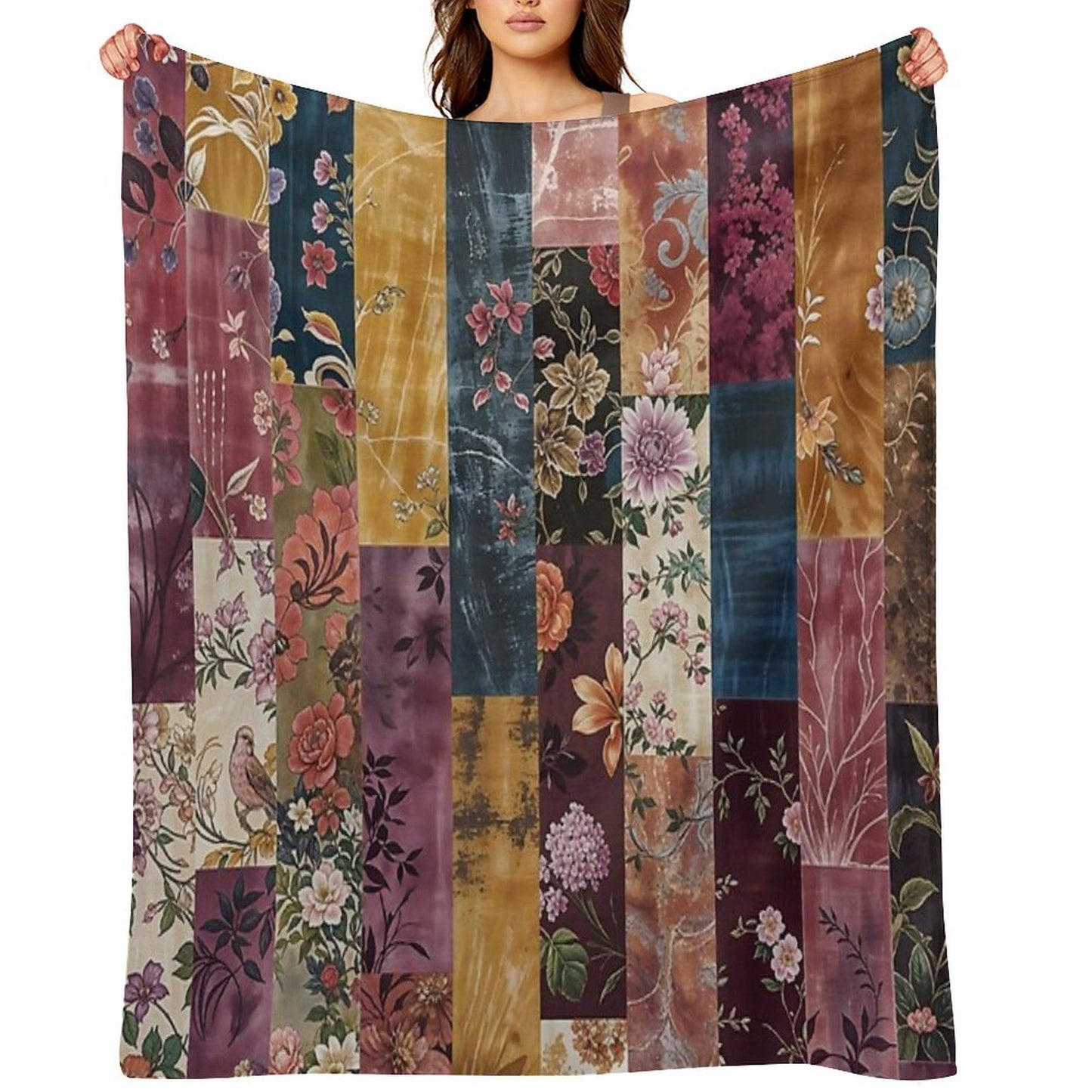 Gypsy Souk Patchwork Velvety-soft Throw Blanket