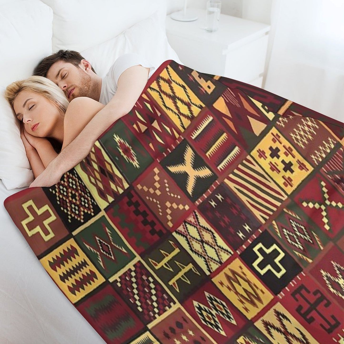 Multiple Patterns Shrink-resistant Throw Blanket