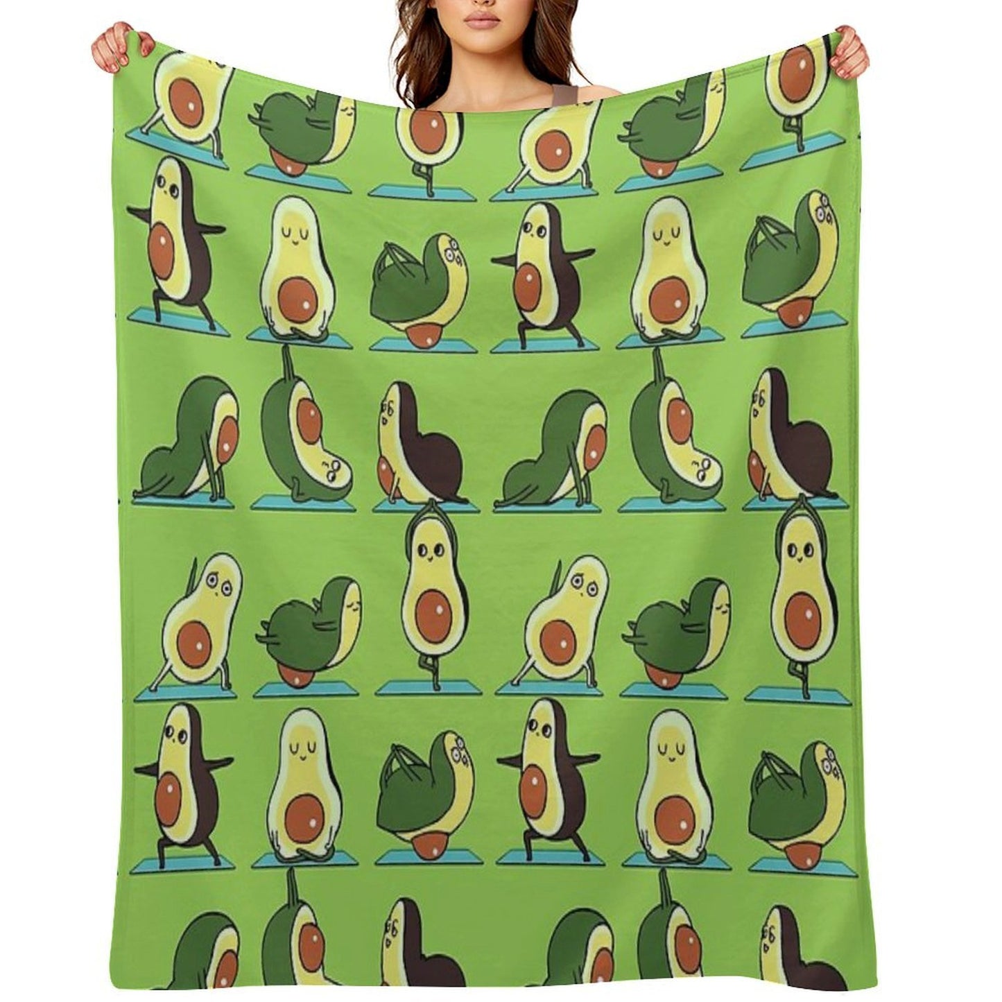 Avocado Yoga Wrinkle-free Throw Blanket
