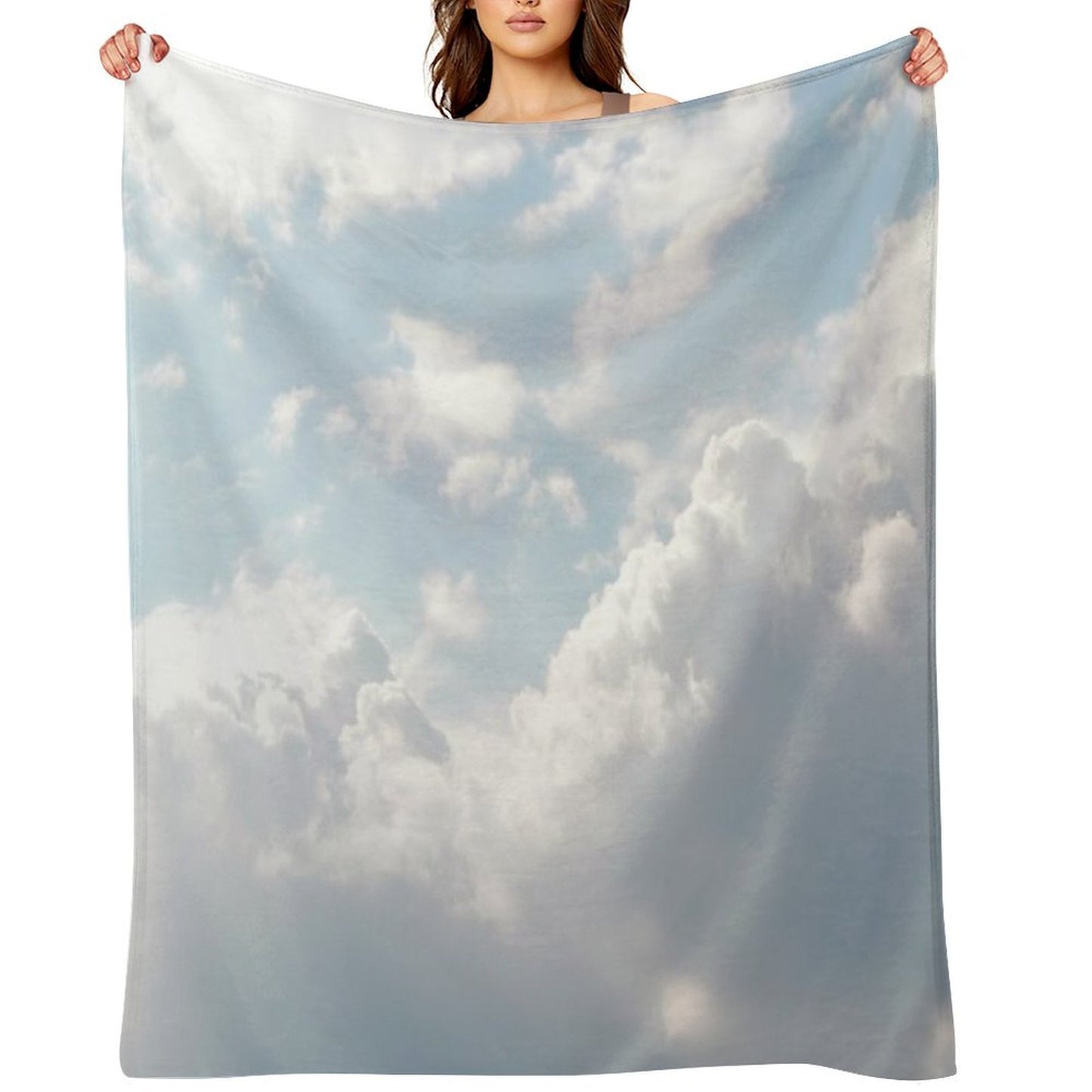 White Clouds Durable Throw Blanket