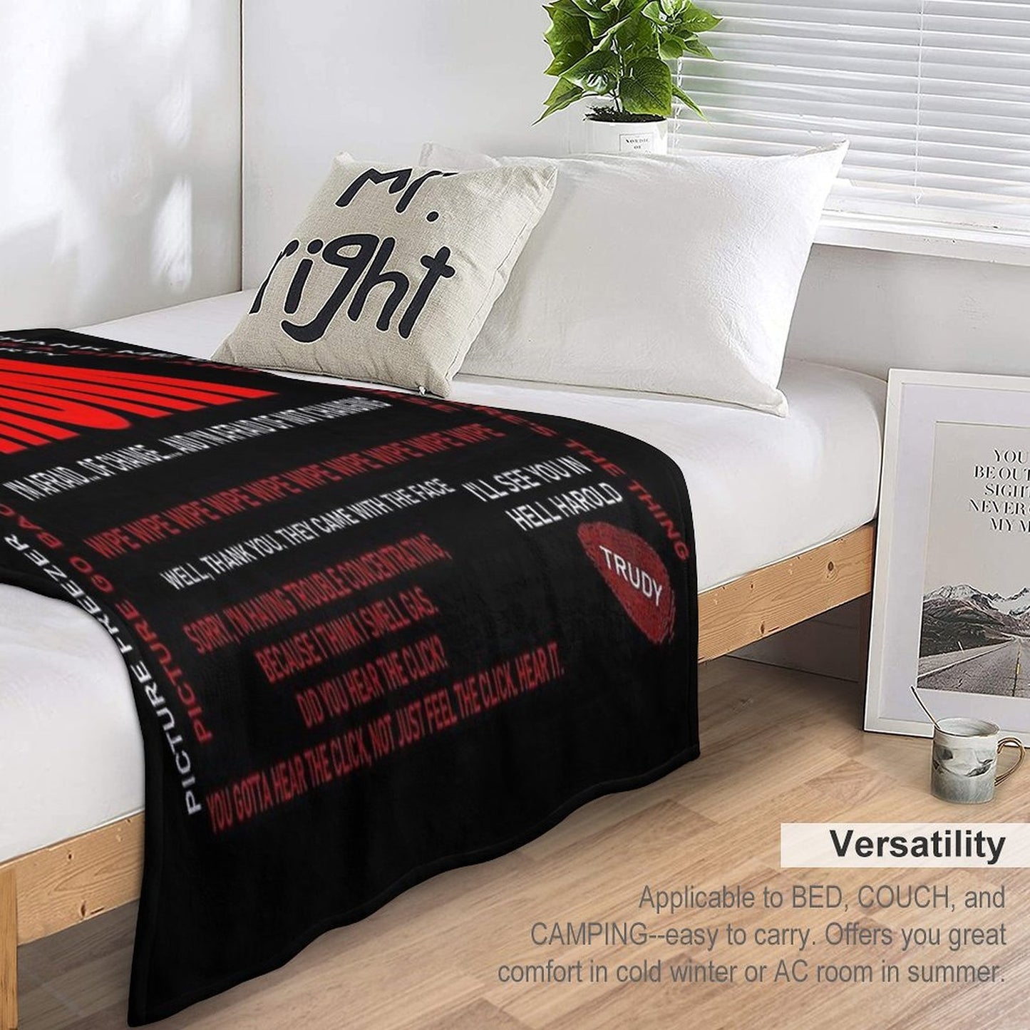 Monk Quotes Easy Care Throw Blanket