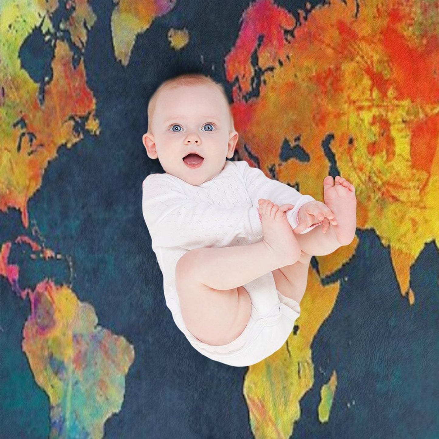 World Map Gift-ready Throw Blanket