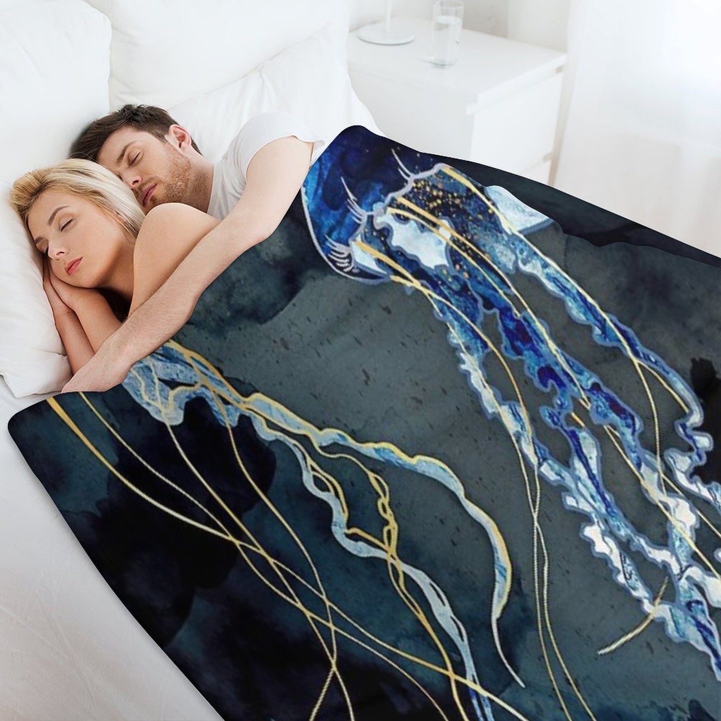 Metallic Ocean III Comfort Throw Blanket