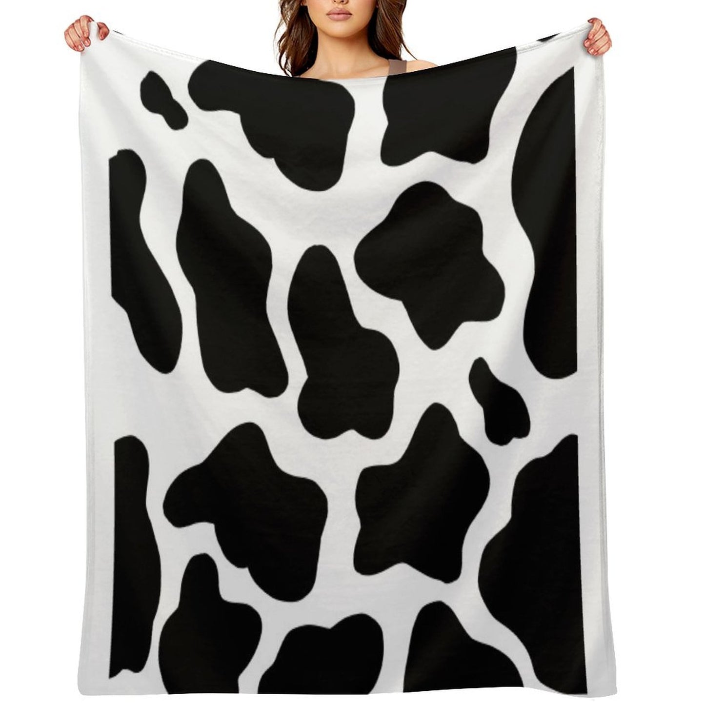 Cow Patterned Pillow , Duvet Cover And Throw Blanket Cute And Aesthetic Quick-dry Throw Blanket