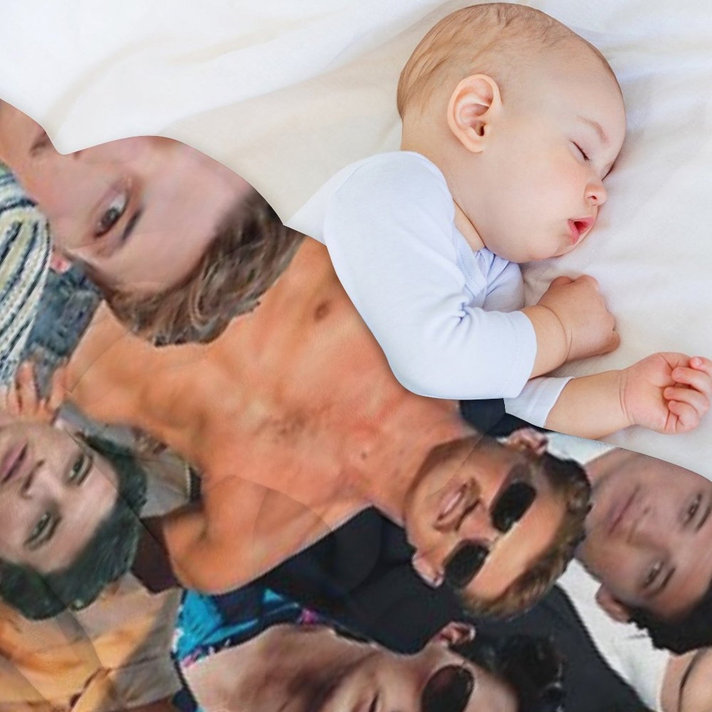 Miles Teller Photo Collage Versatility Throw Blanket