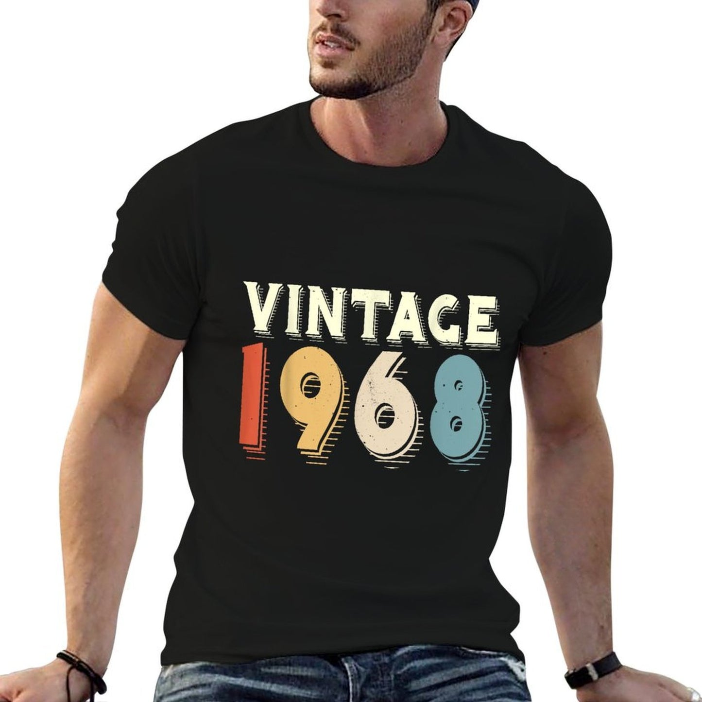 Vintage 1968 Classic Retro 50th Birthday Versatile T-Shirt