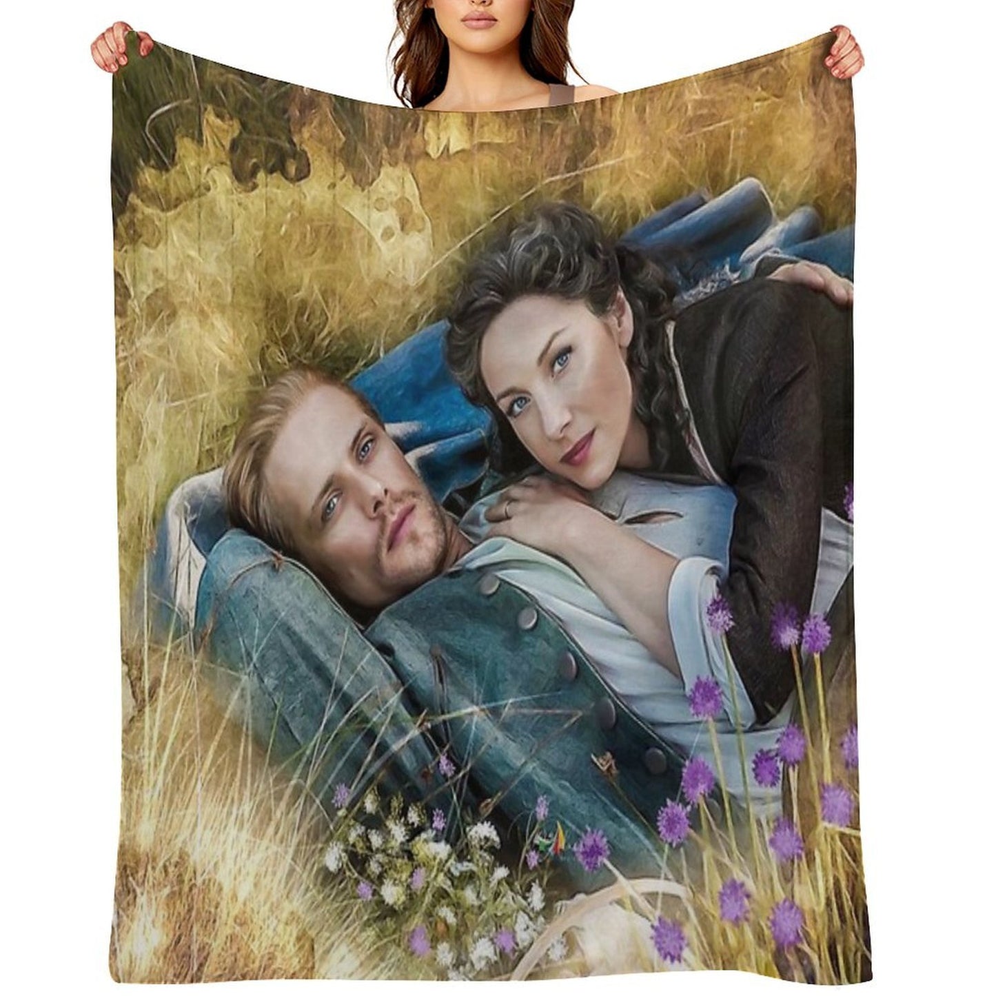 Flowers in The Garden Shrink-resistant Throw Blanket