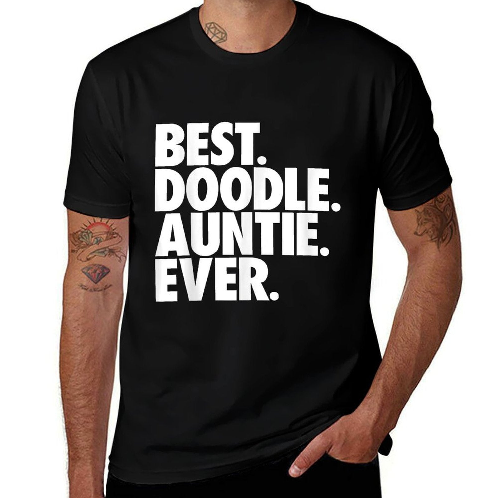 Best Doodle Auntie Ever - Goldendoodle Dog Gift Men Women Kids  High-quality Stitching T-Shirt