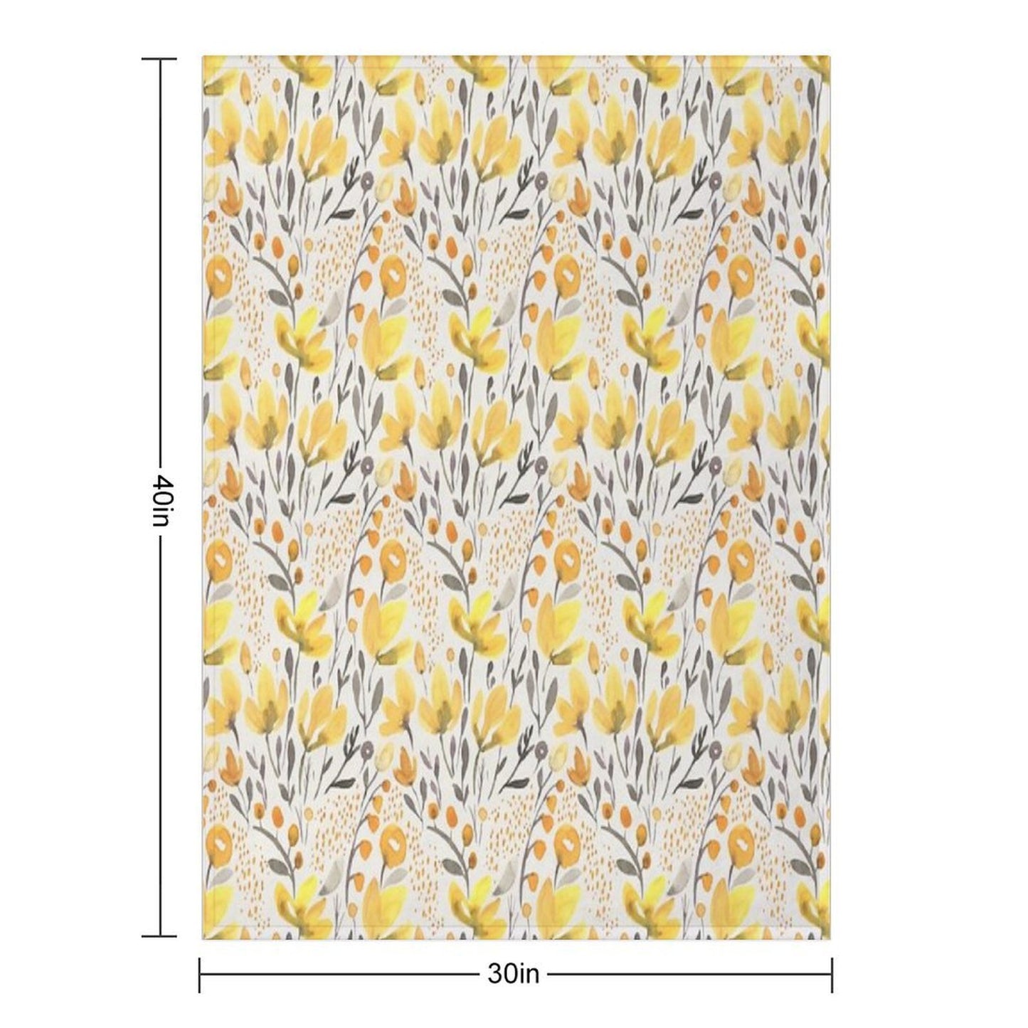 Yellow Field All-season Throw Blanket