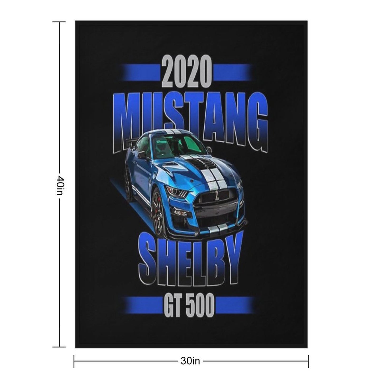 2020 Shelby GT 500 Velvety-soft Throw Blanket