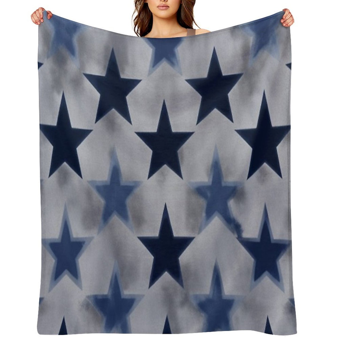 Star Pattern Machine-washable Throw Blanket