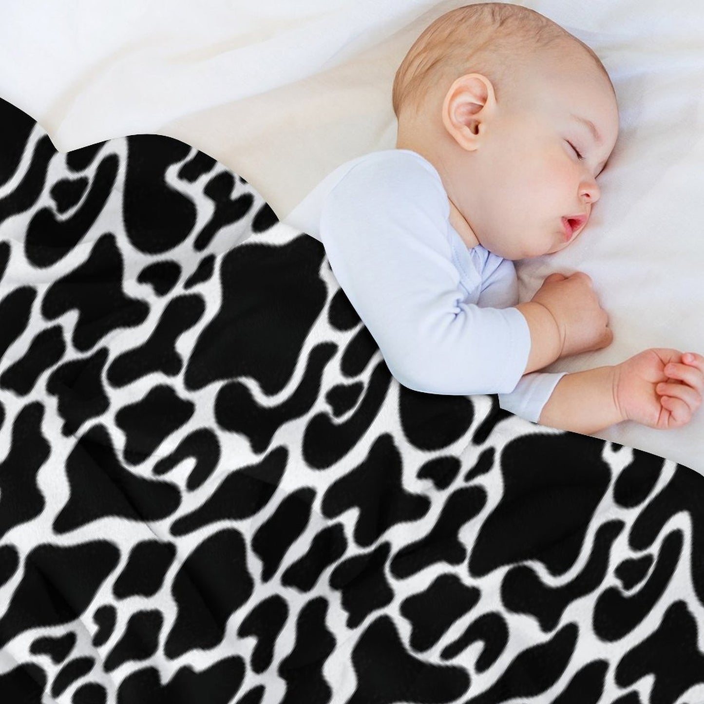 Cow Print Repeating Pattern Shrink-resistant Throw Blanket