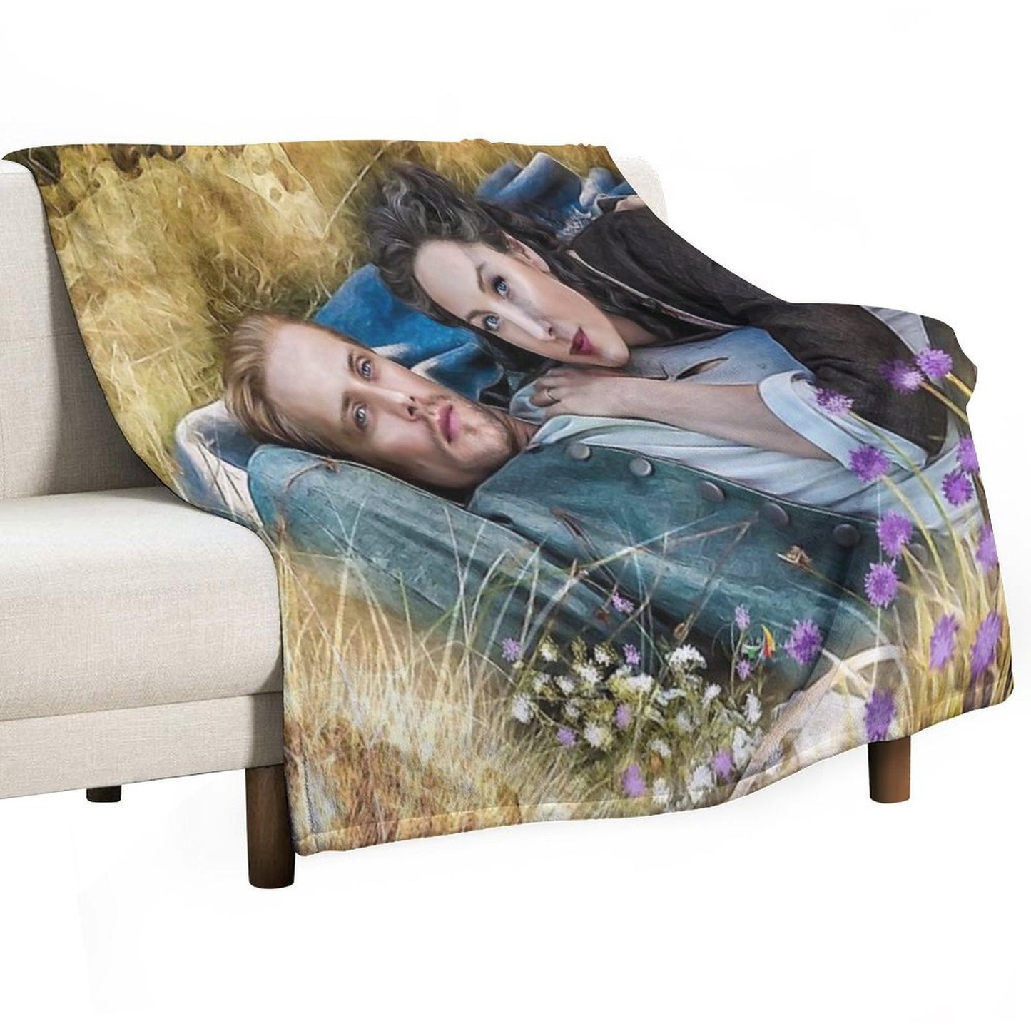 Flowers in The Garden Shrink-resistant Throw Blanket
