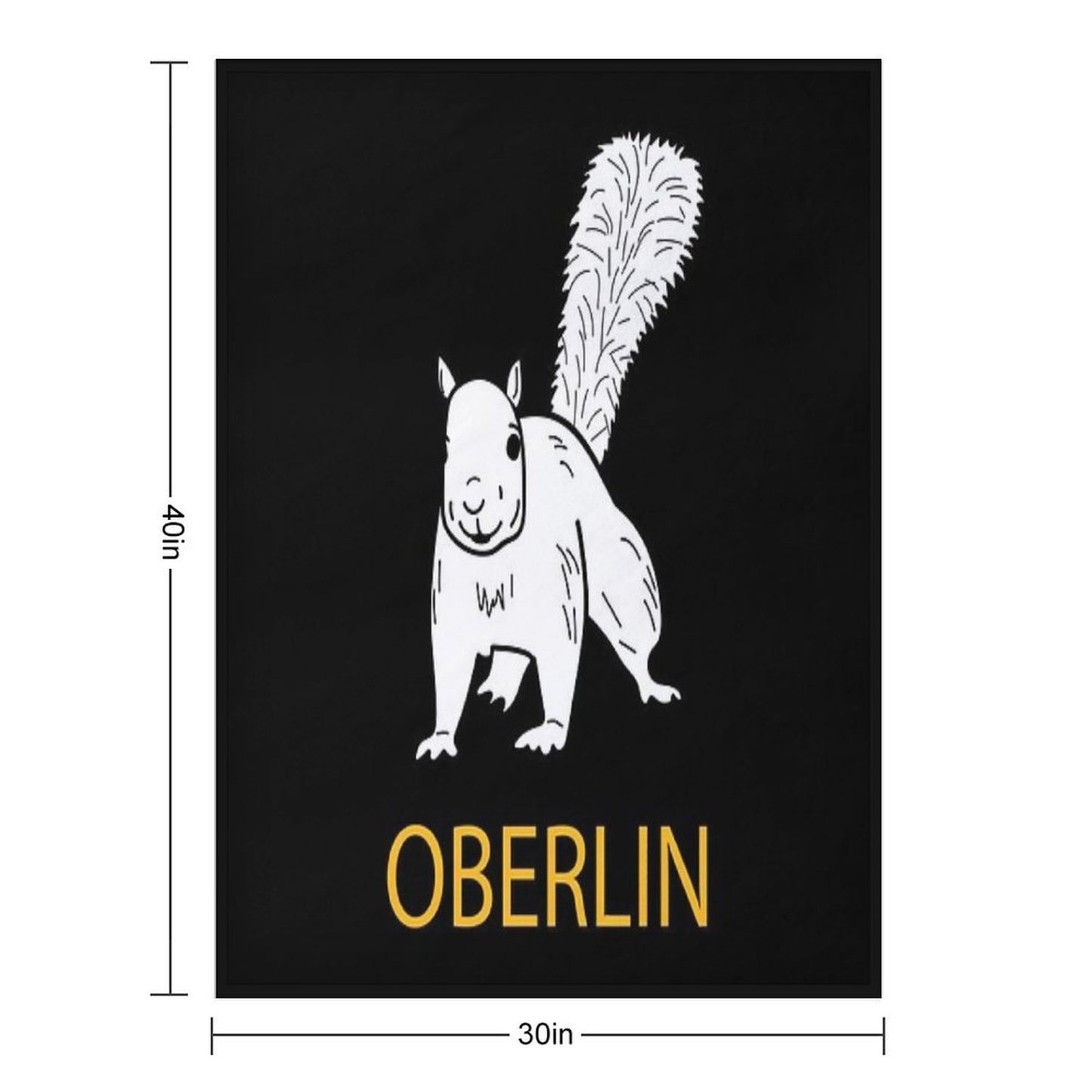 Cute Oberlin White Squirrel Easy Care Throw Blanket
