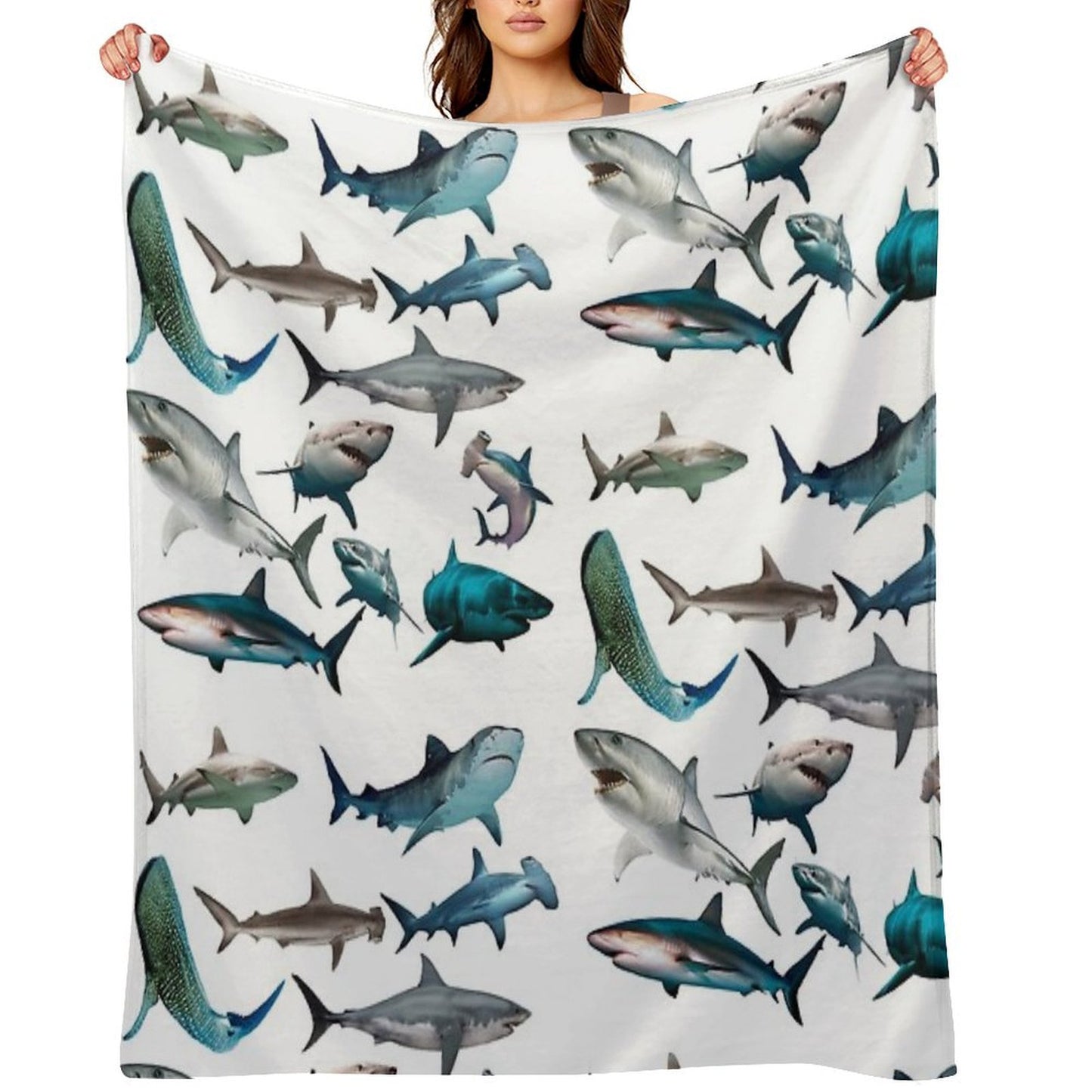 Sharks Easy Care Throw Blanket