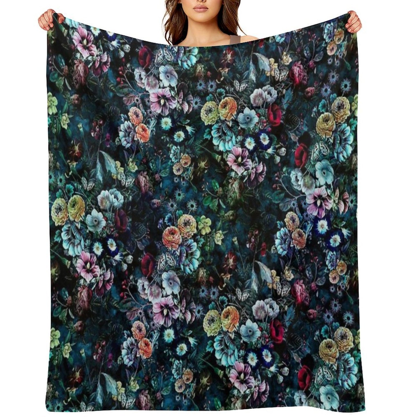 Night Garden Premium Throw Blanket