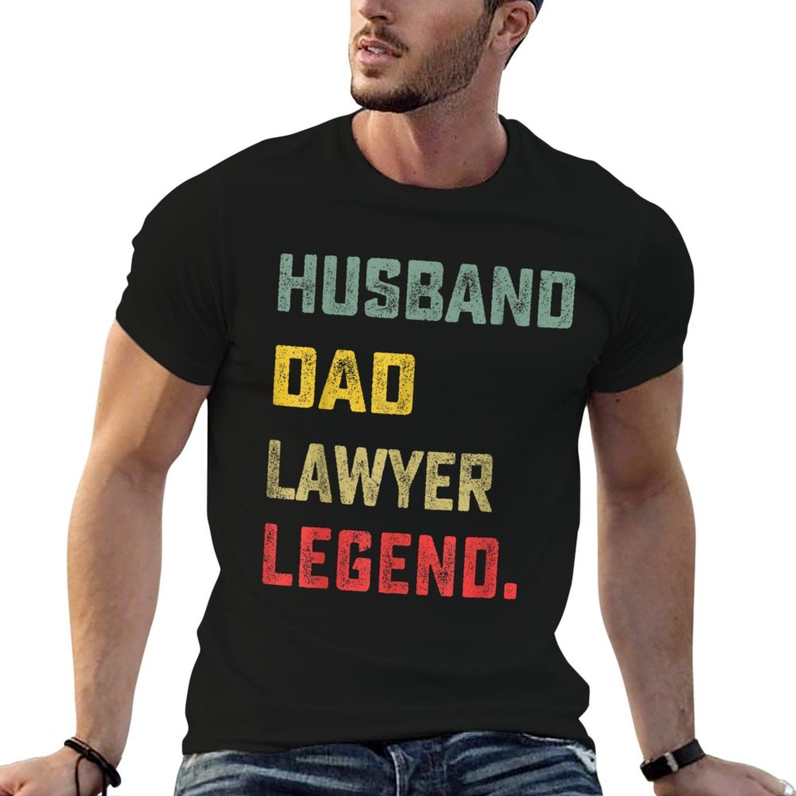 Husband, Dad, Lawyer, Legend Fathers Day Funny  Cotton T-Shirt