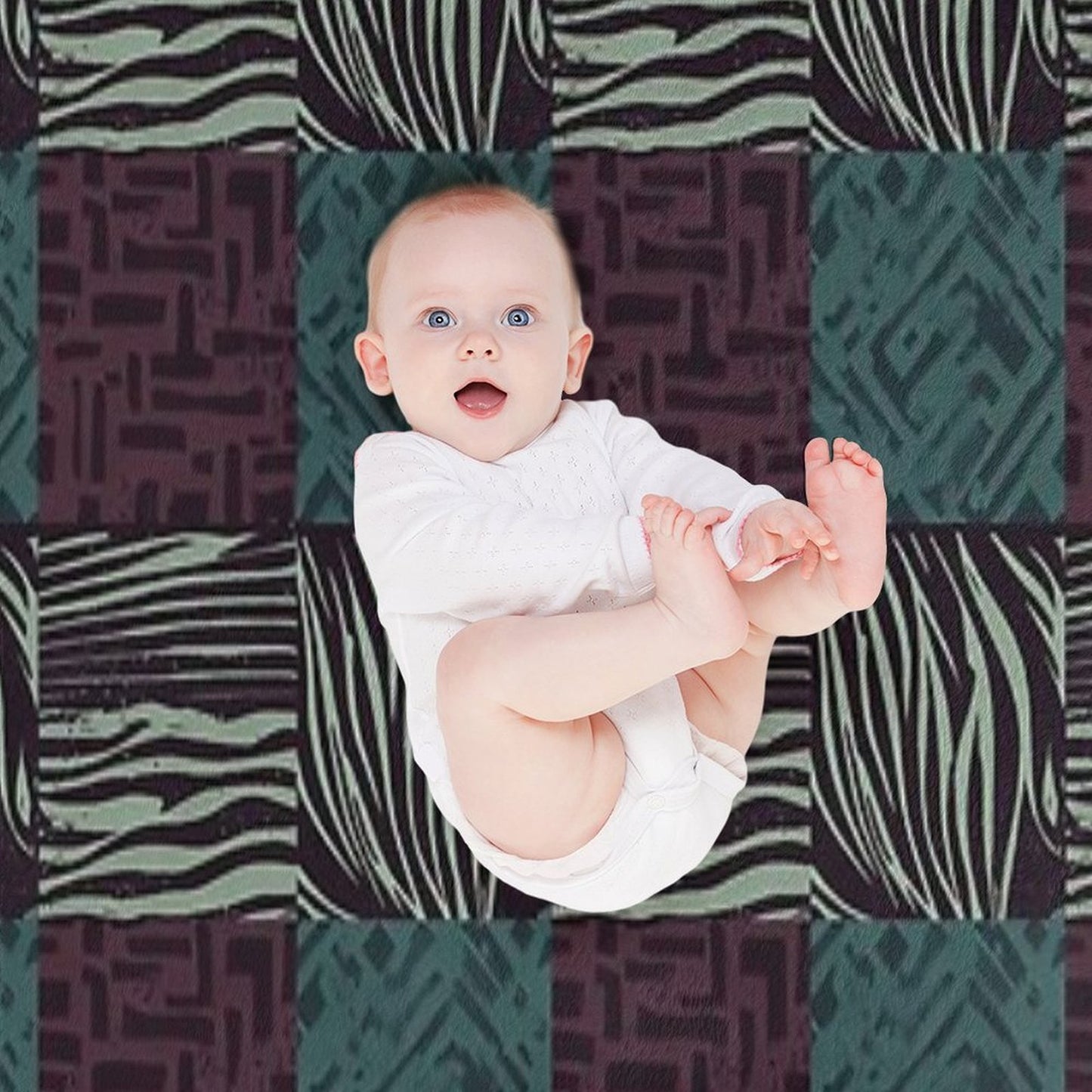 Zebra Grunge Patchwork Travel-friendly Throw Blanket