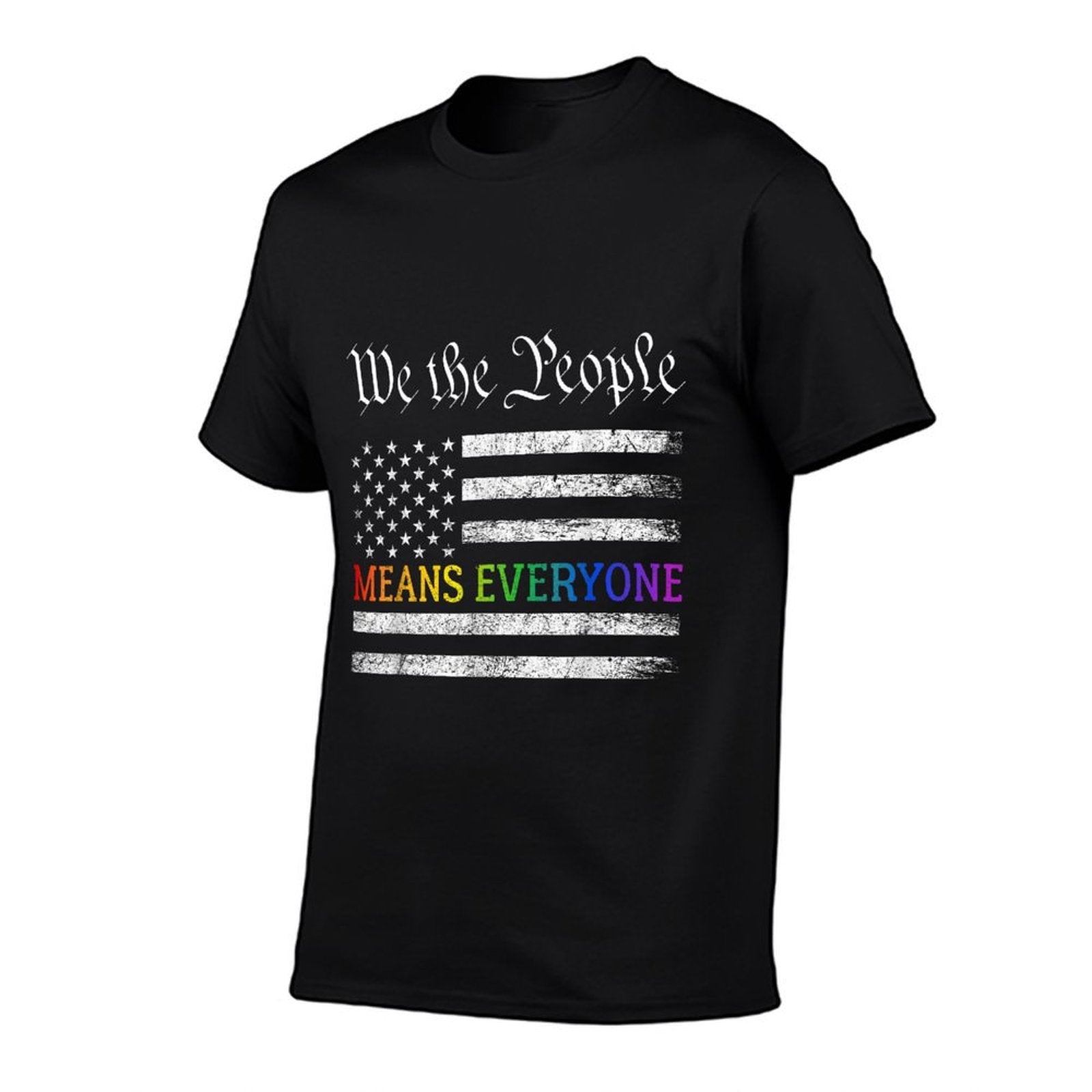 We The People Means Everyone US Constitution LGBT Pride  Oversized Silhouette T-Shirt