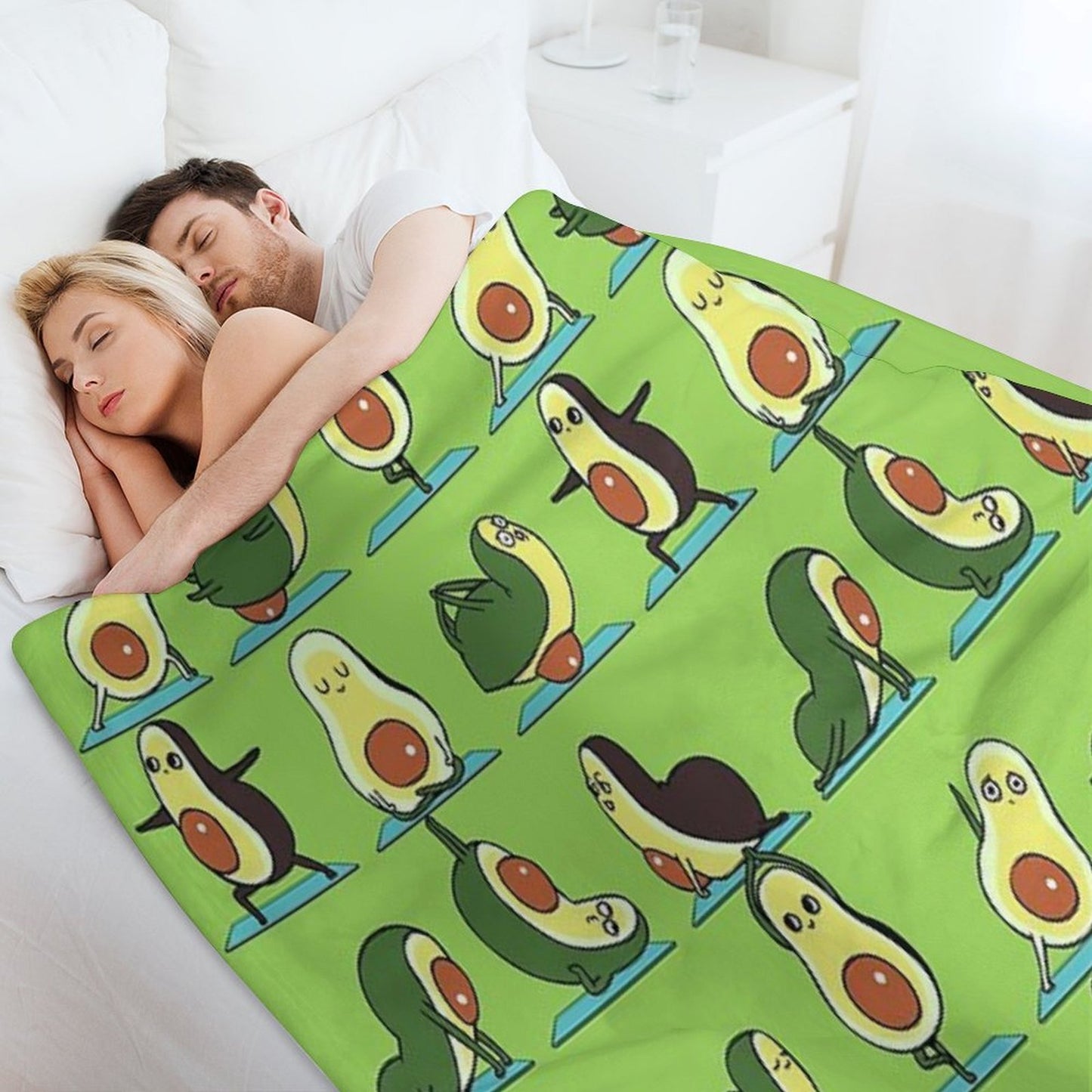 Avocado Yoga Wrinkle-free Throw Blanket