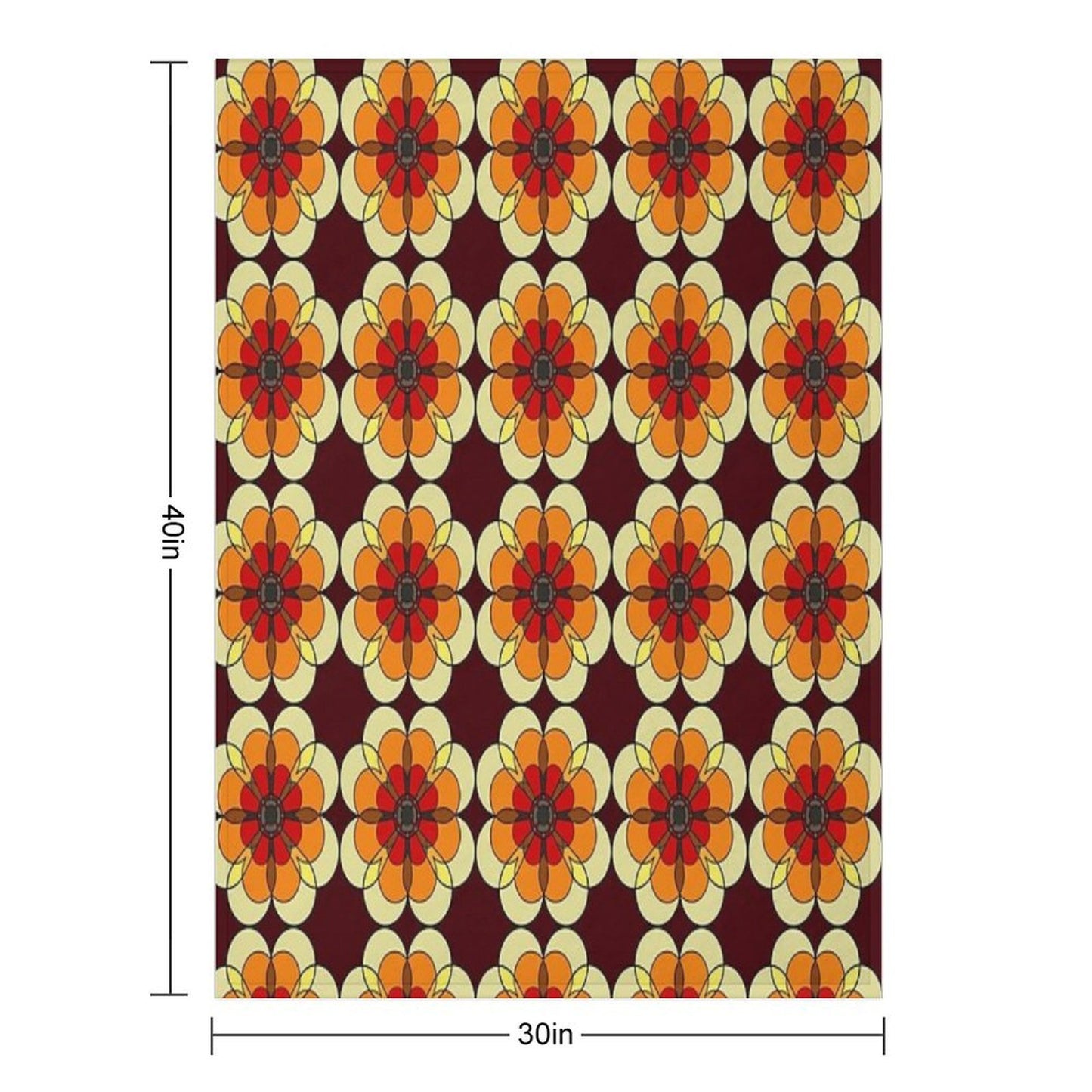 Retro Marigold Gift-ready Throw Blanket