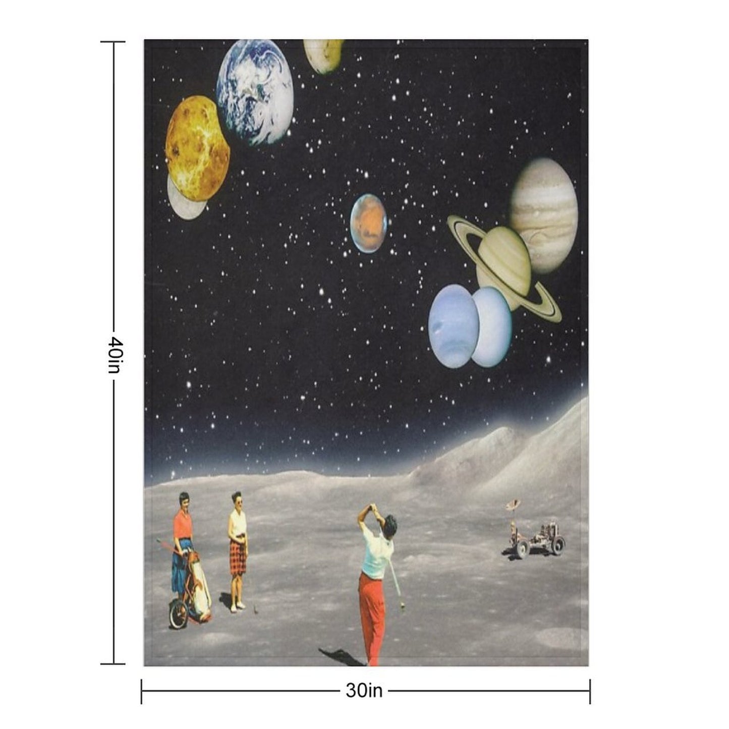 Cosmic Golf Quick-dry Throw Blanket