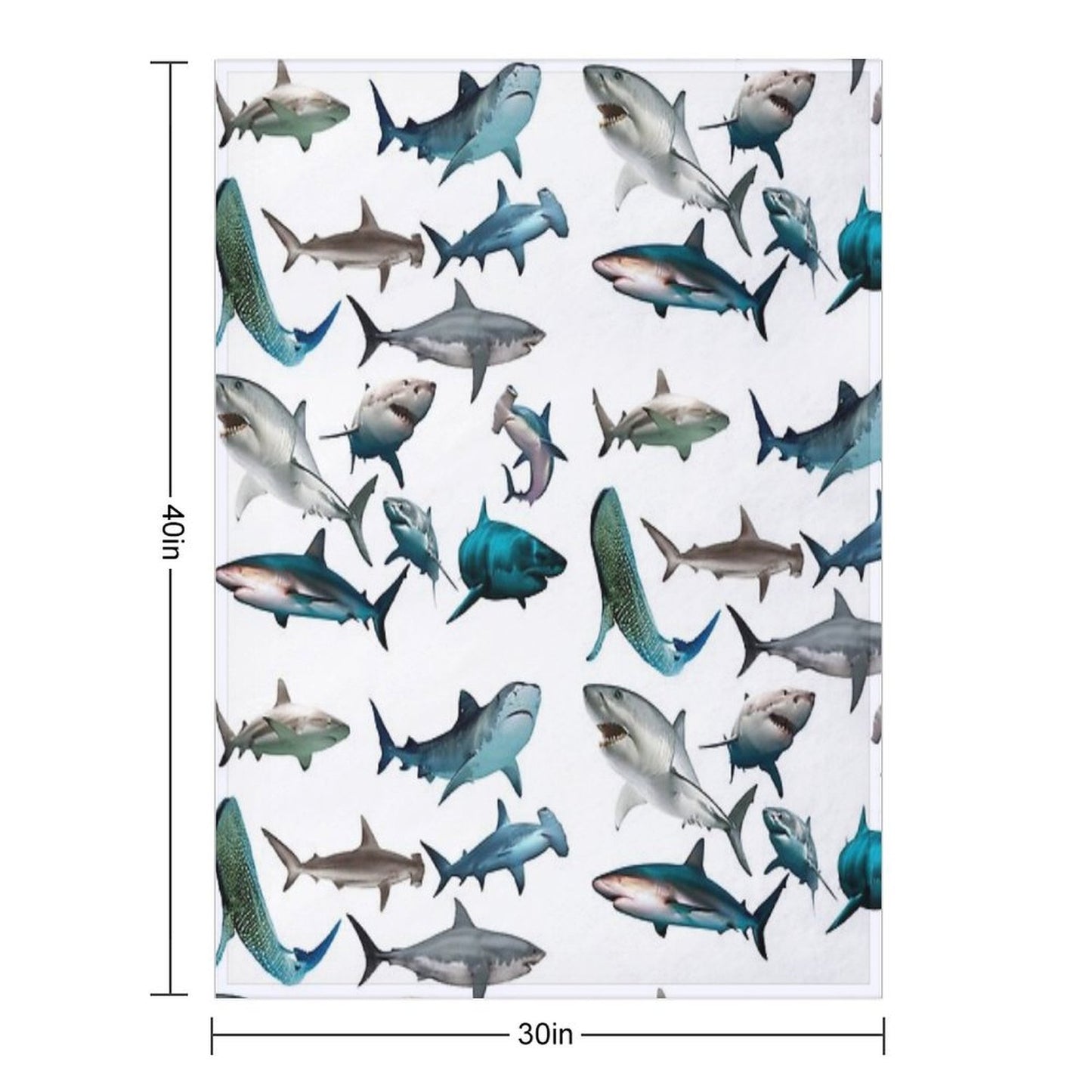 Sharks Easy Care Throw Blanket