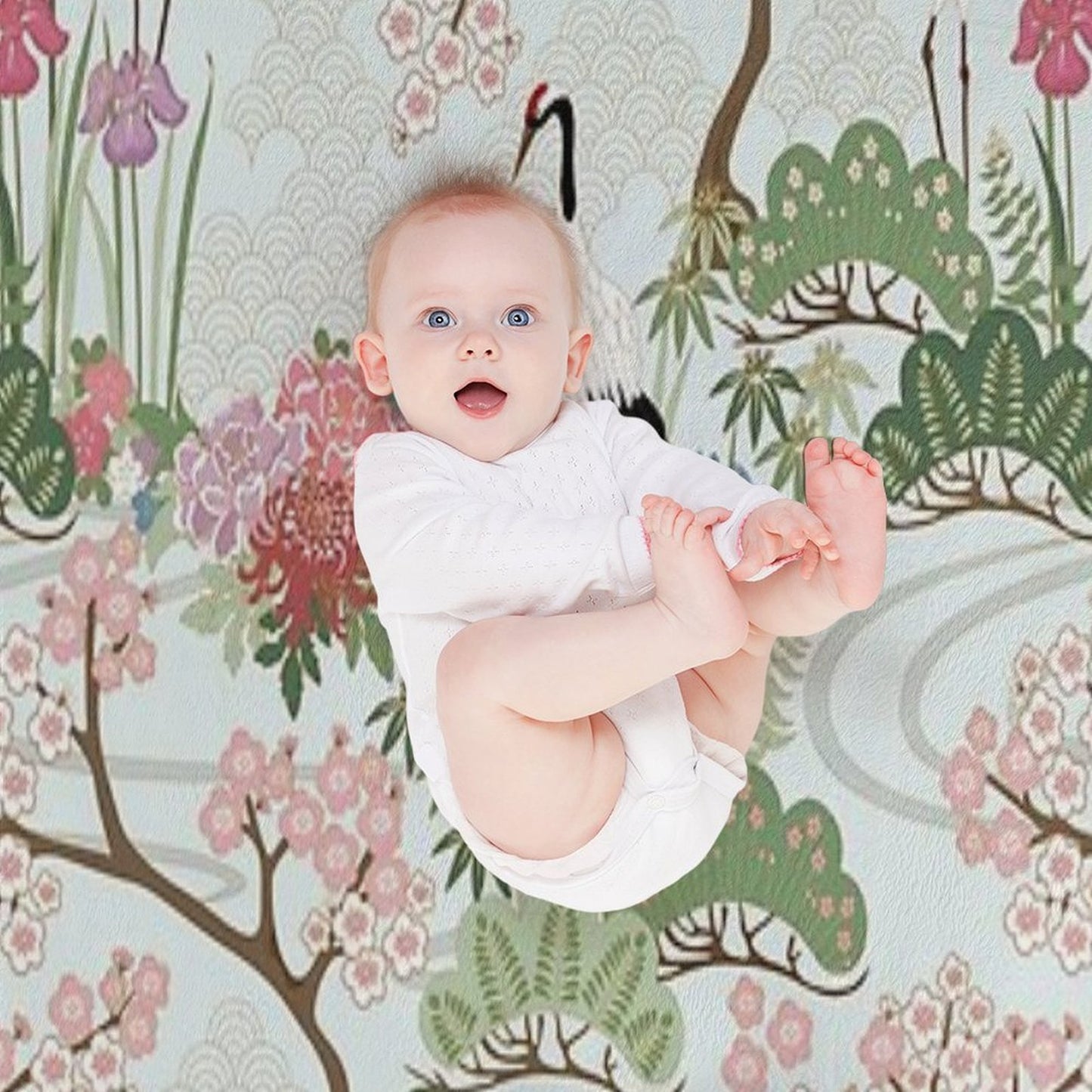 Japanese Garden Chantilly Travel-friendly Throw Blanket
