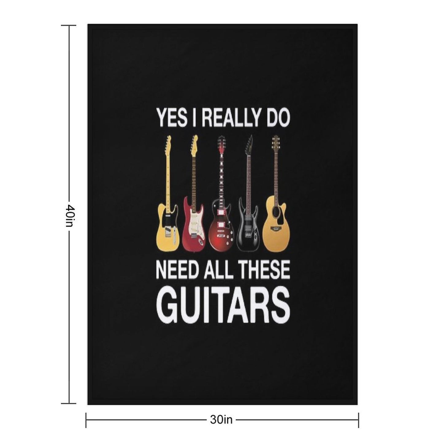 Yes I Really Do Need All These Guitars Comfort Throw Blanket