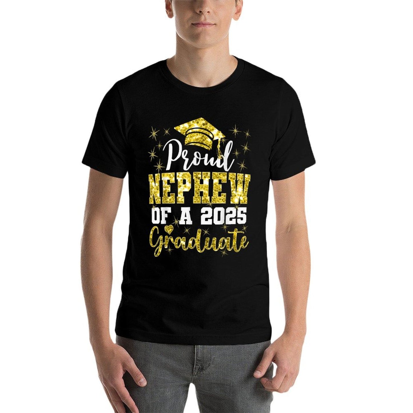 Super Proud Nephew of 2025 Graduate Senior Graduation Family Stretchy T-Shirt