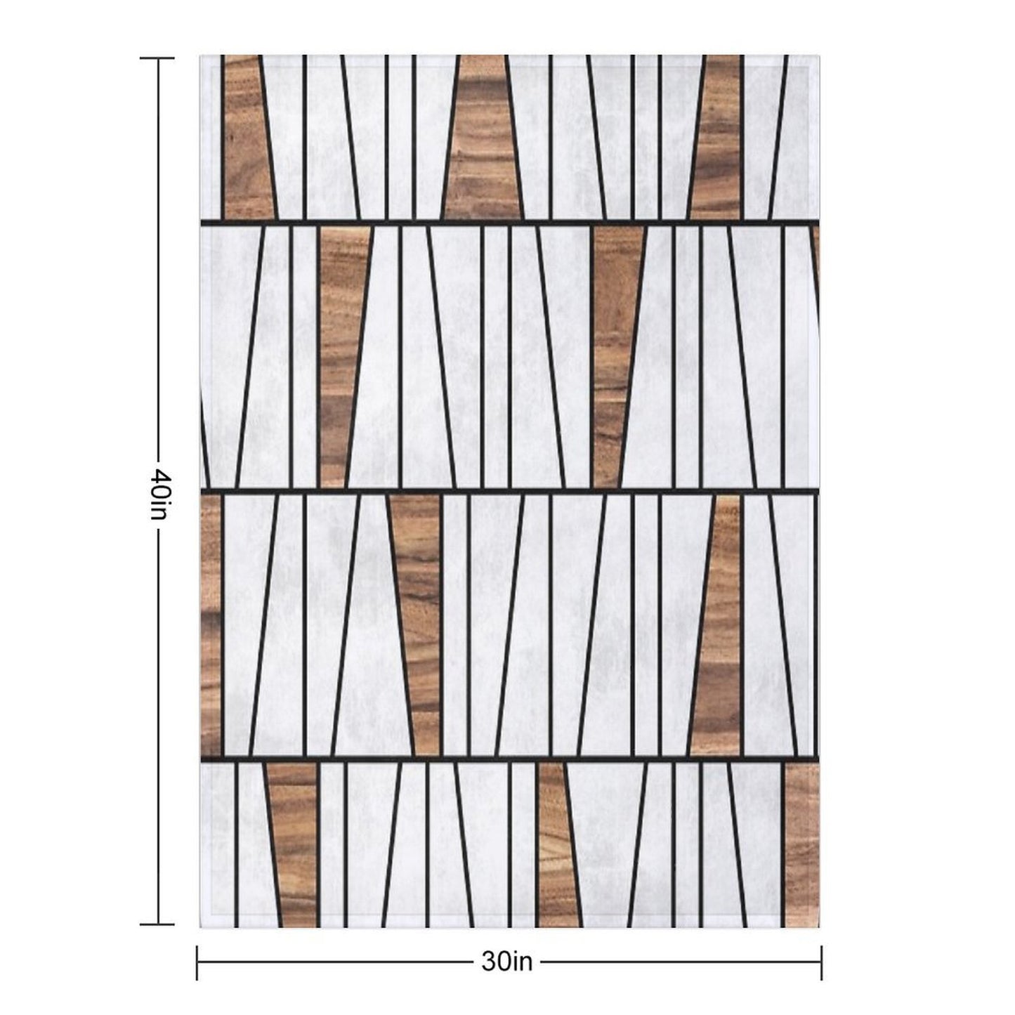 Mid-Century Modern Pattern No.4 - Concrete And Wood Premium Throw Blanket