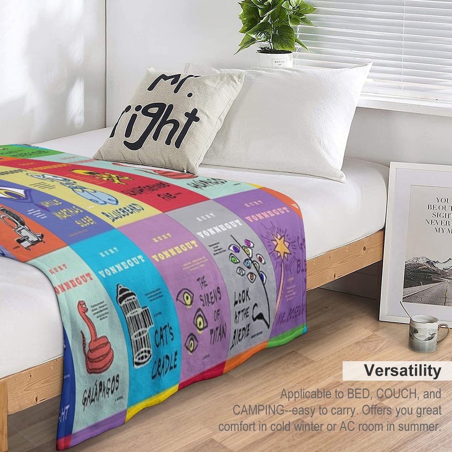 The Works of Kurt Vonnegut Travel-friendly Throw Blanket