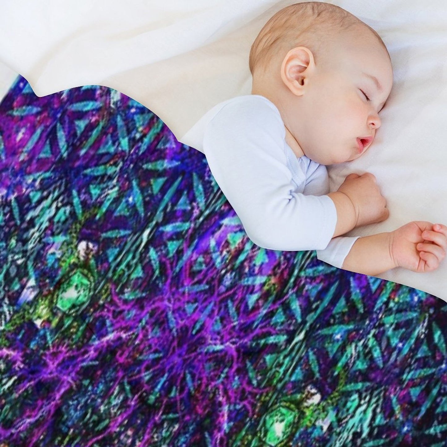 Hands To The Cosmos Wrinkle-free Throw Blanket