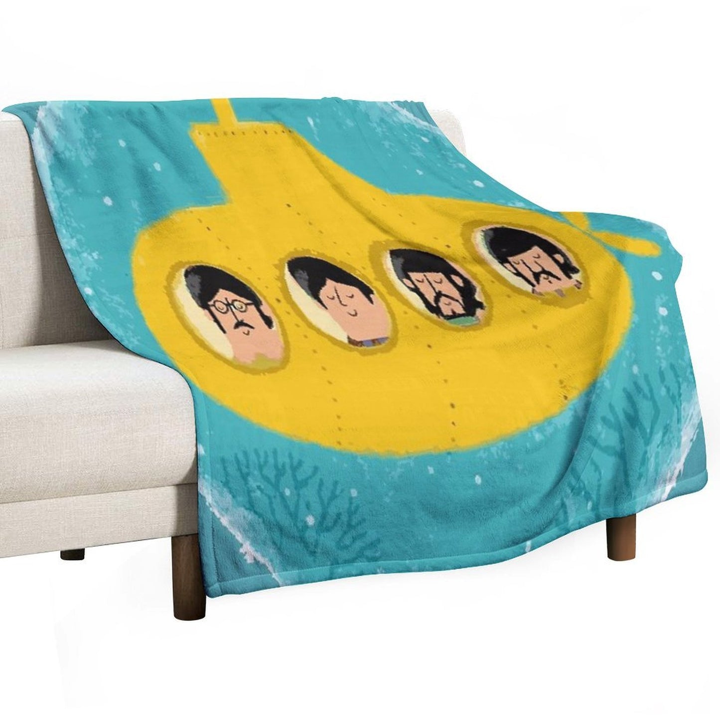 Yellow Easy Care Throw Blanket