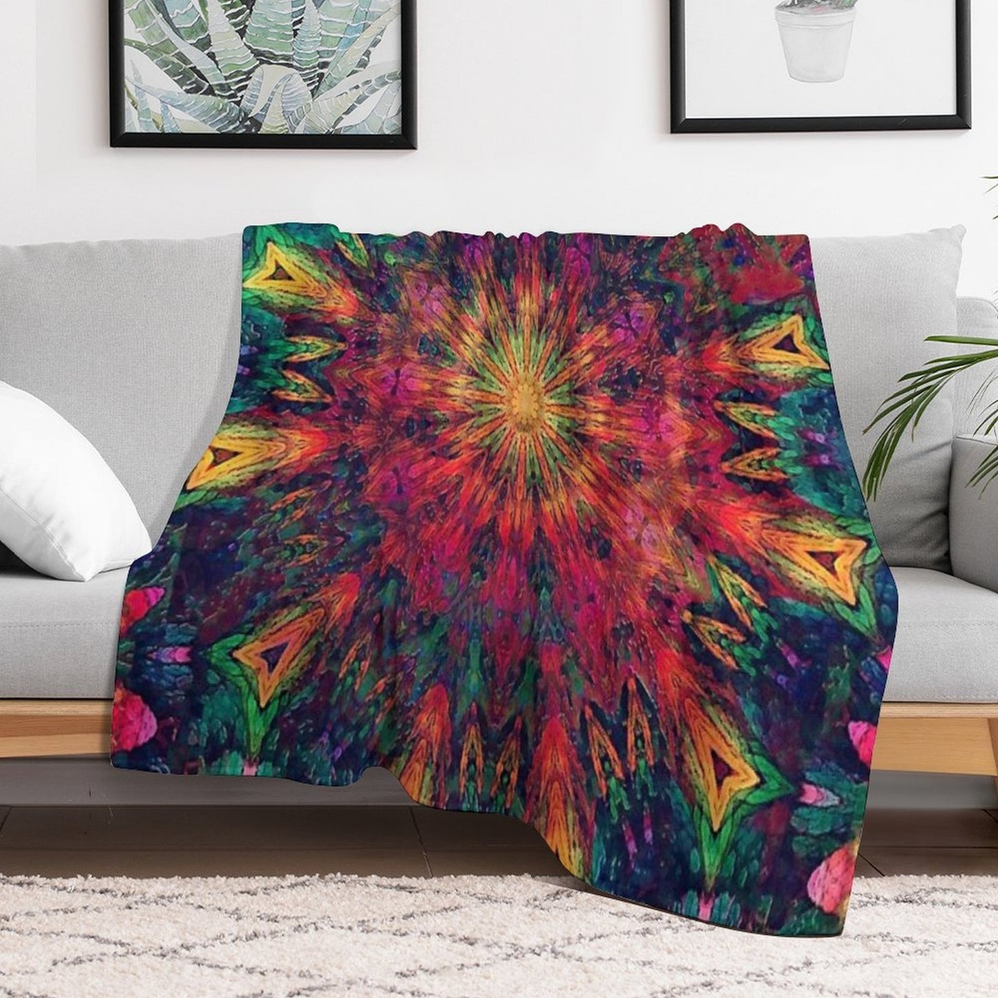 Mandala Love Compact Throw Blanket