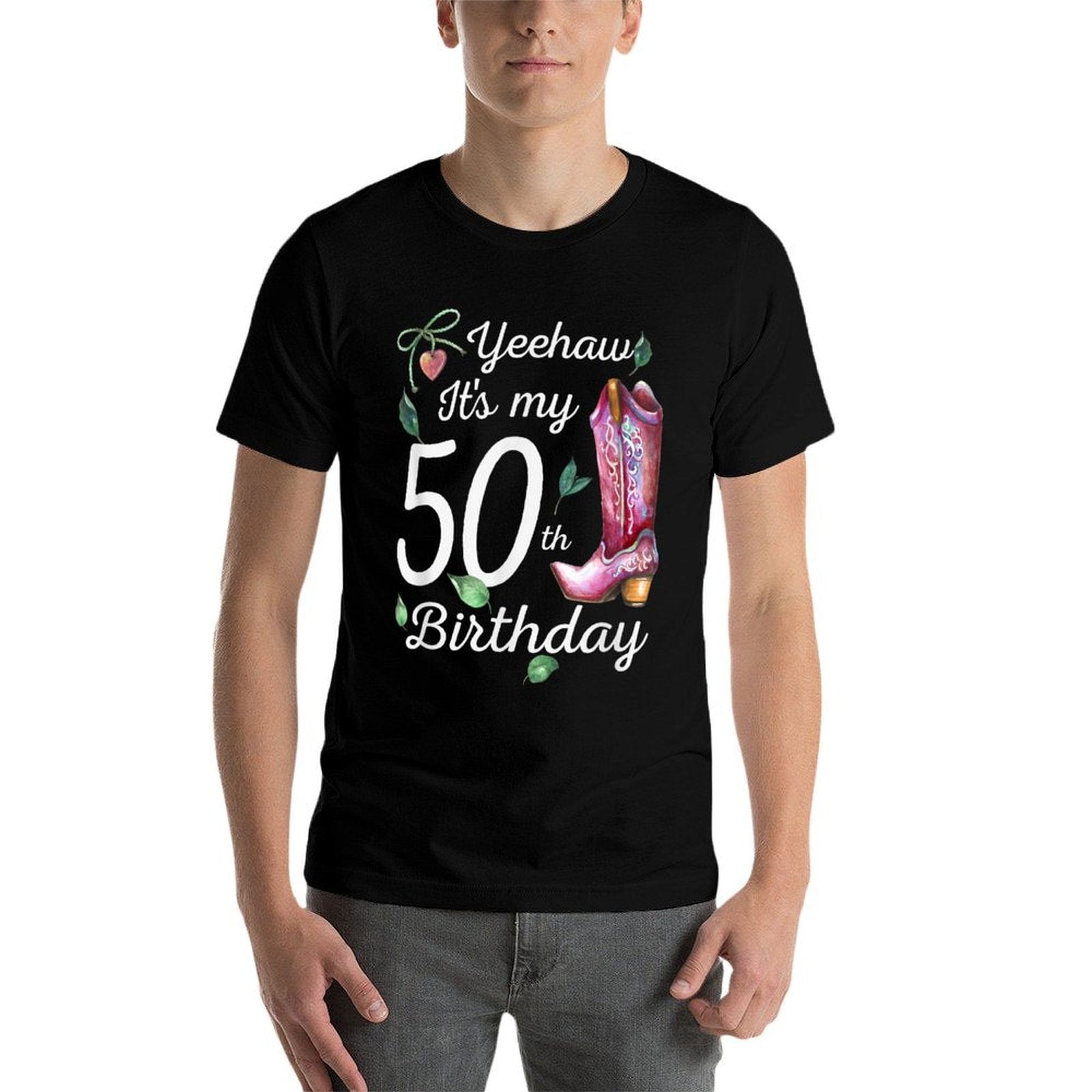 Yeehaw Its My 50th Birthday 50 Year Old Gift Country Cowgirl  Versatile T-Shirt